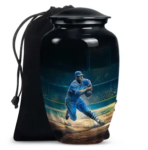 Classic Cremation The Baseball Themed Large Human Memorial