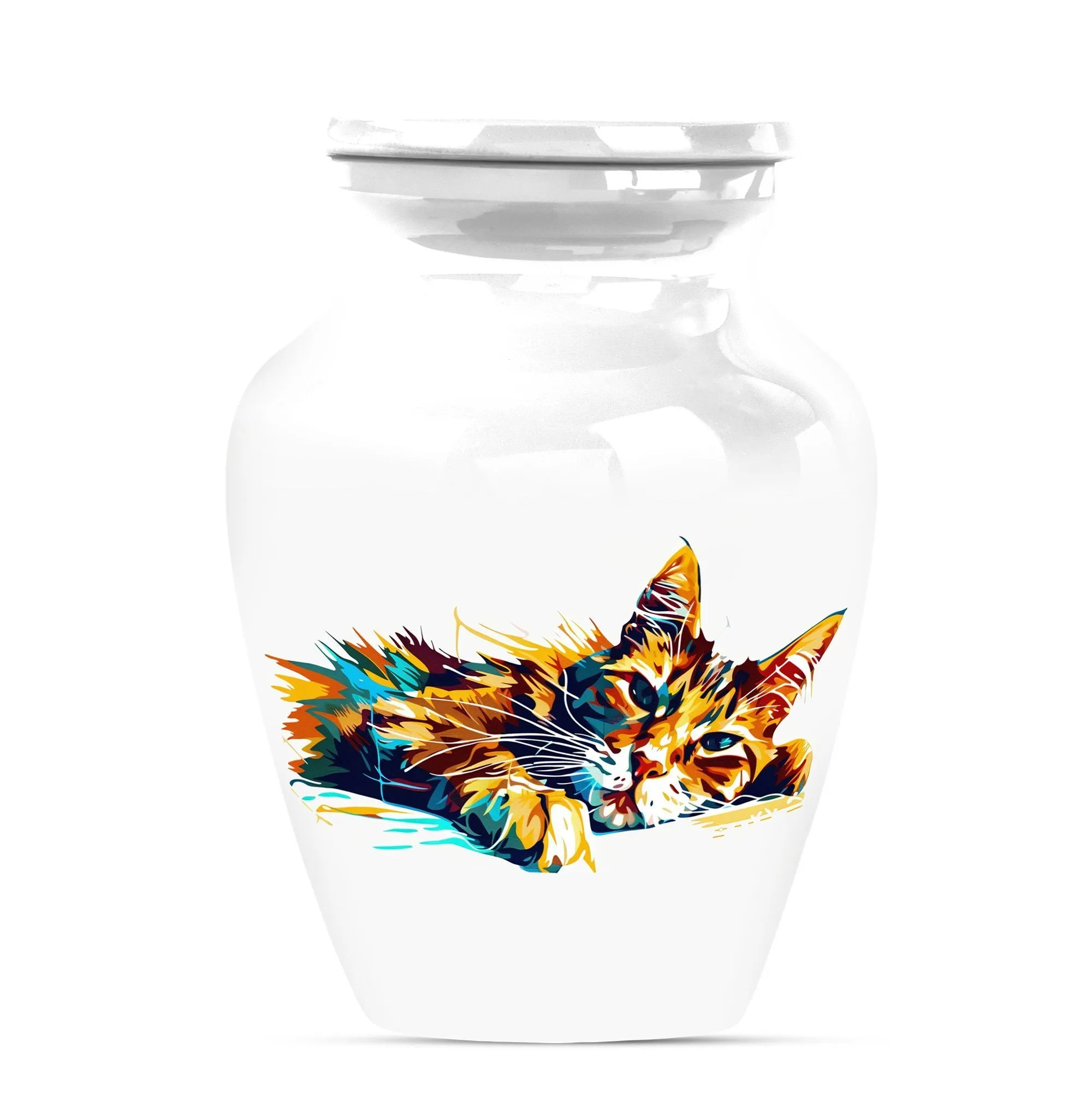 Classic Remembrance Cat Urn, Cremation Funeral Urn