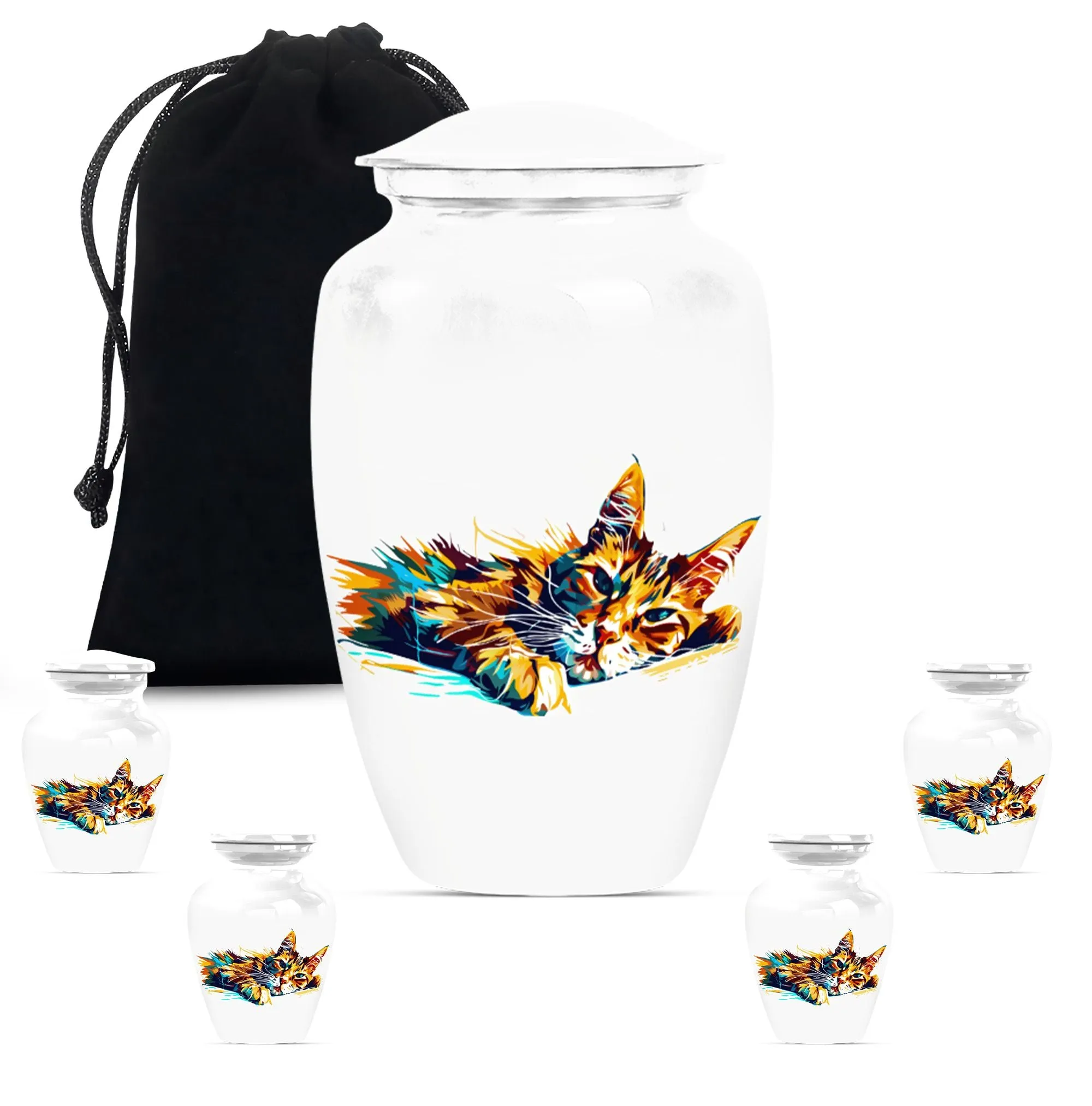Classic Remembrance Cat Urn, Cremation Funeral Urn