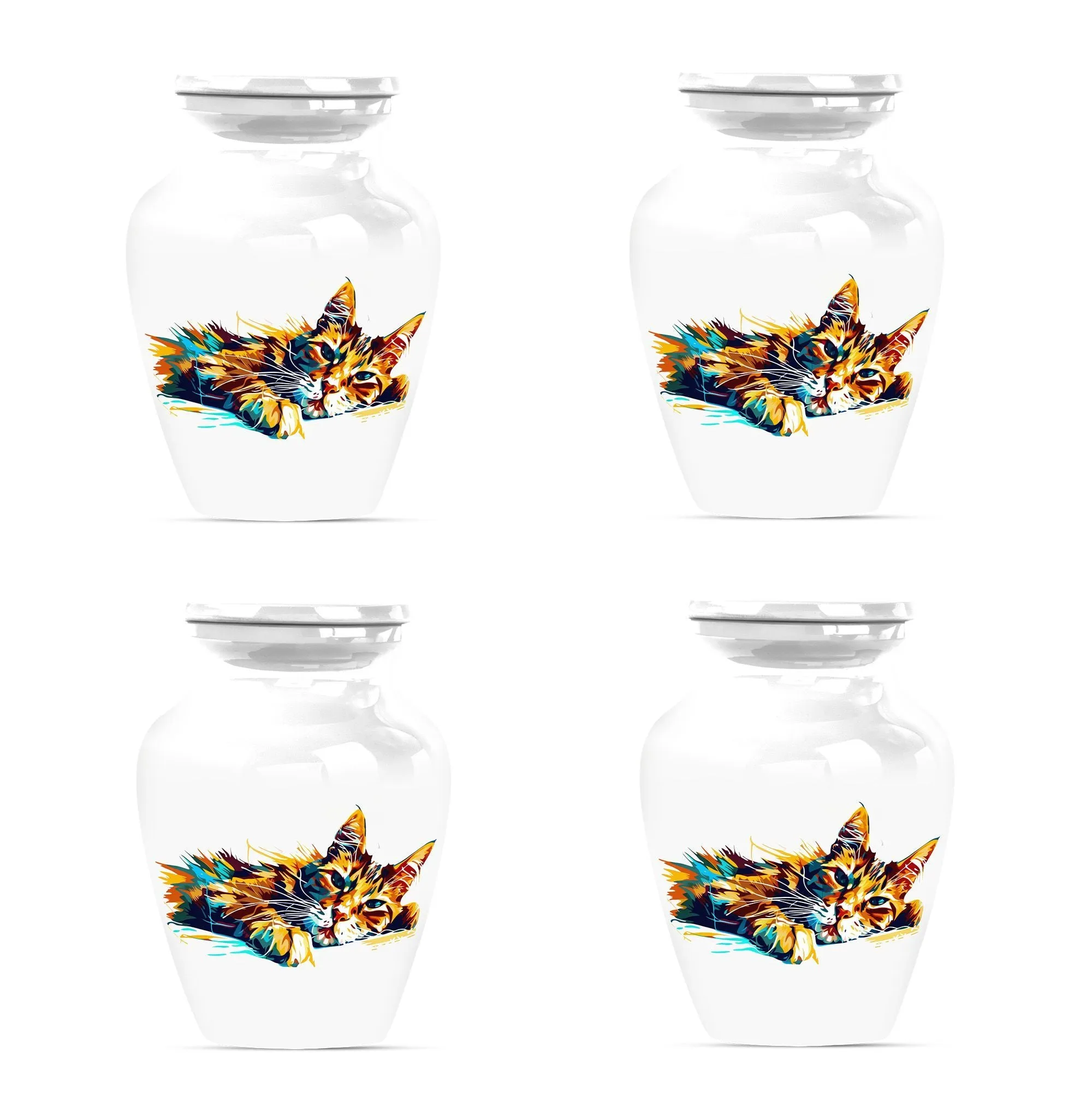 Classic Remembrance Cat Urn, Cremation Funeral Urn