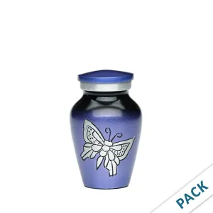 CLEARANCE - KEEPSAKE -Classic Alloy Urn -2415– with Engraved Butterfly - Pack of 10