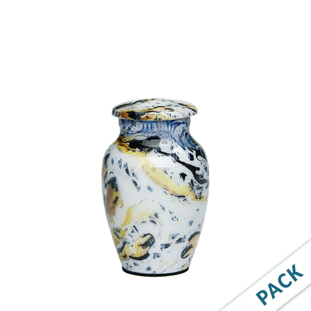 CLEARANCE - KEEPSAKE Classic Alloy Urn -9004-  Venetian Blue Swirl - Pack of 10