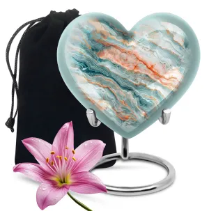 Colourful Swirl Remembrance: A Customizable Memorial Urn
