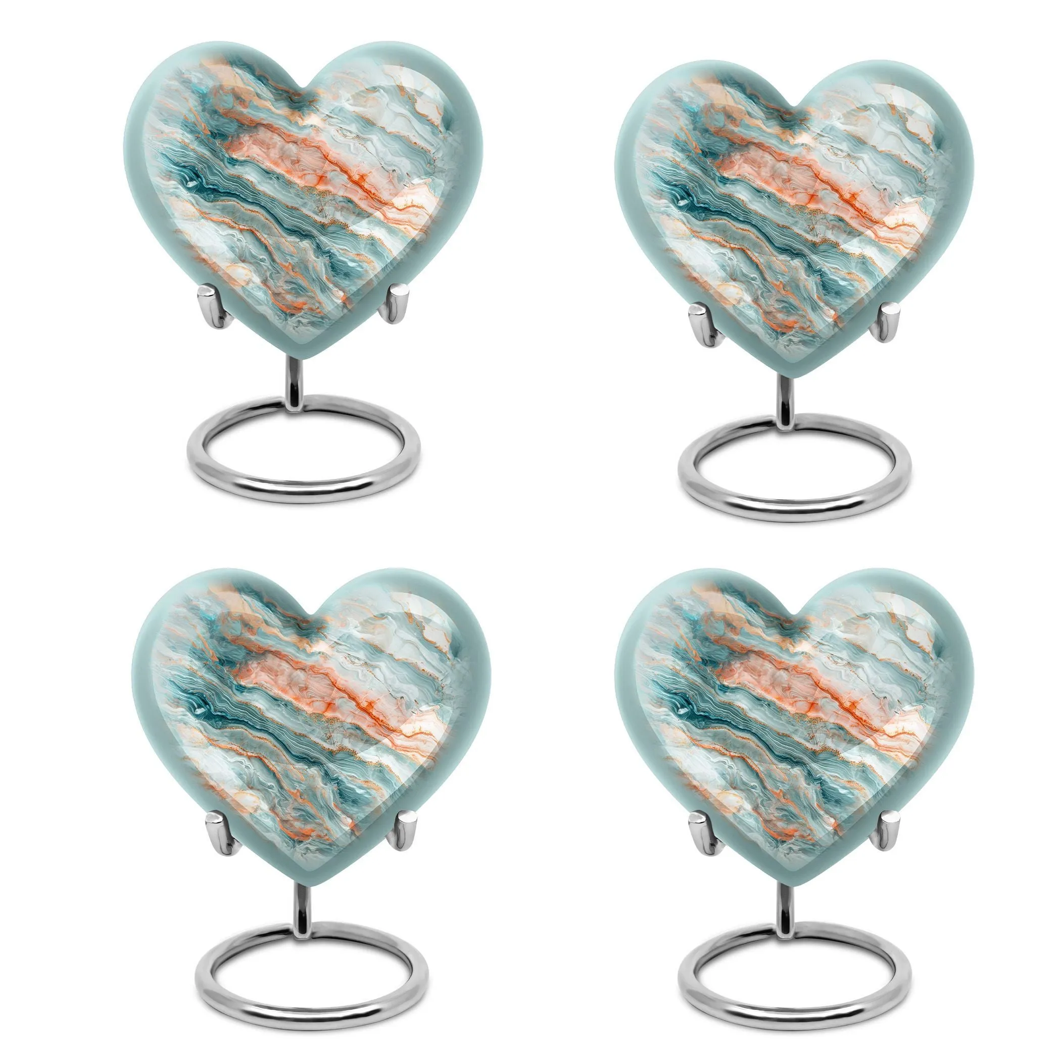 Colourful Swirl Remembrance: A Customizable Memorial Urn