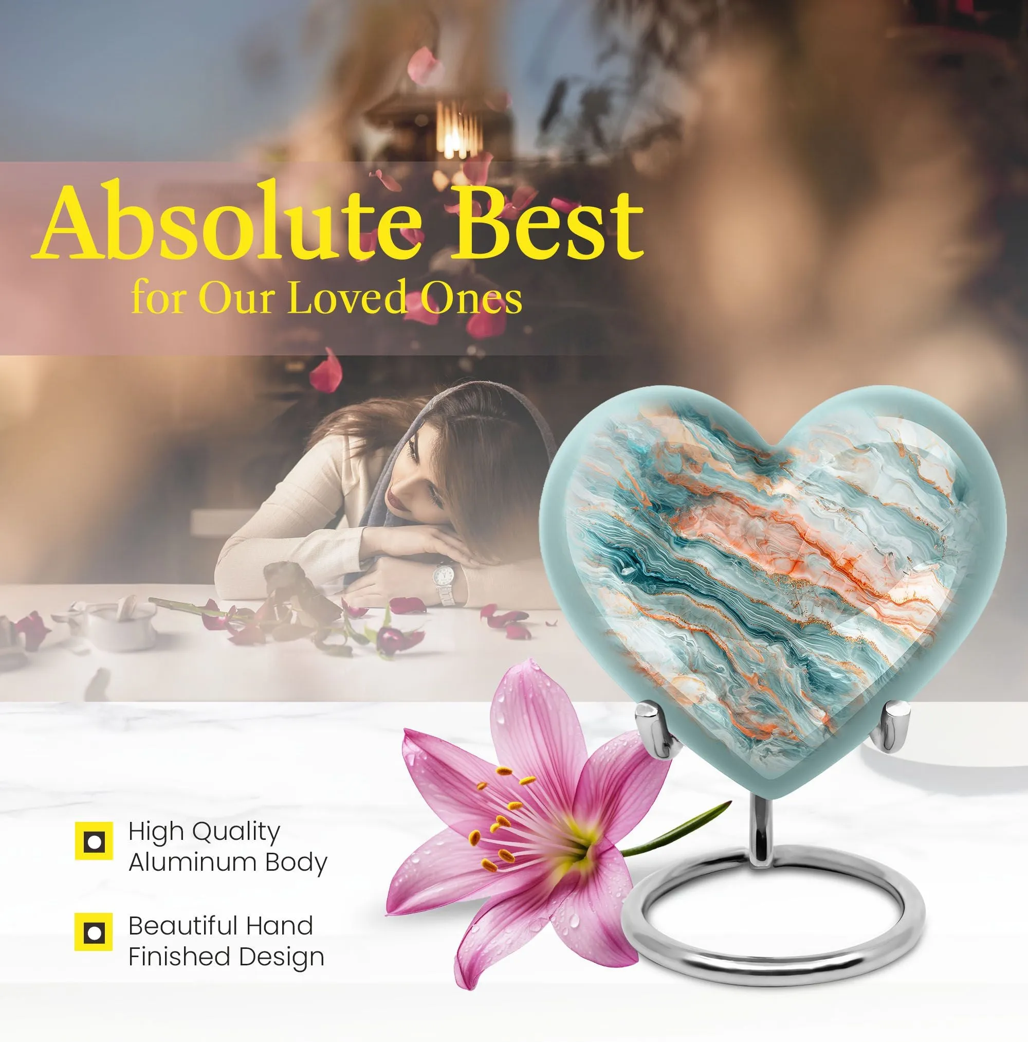 Colourful Swirl Remembrance: A Customizable Memorial Urn