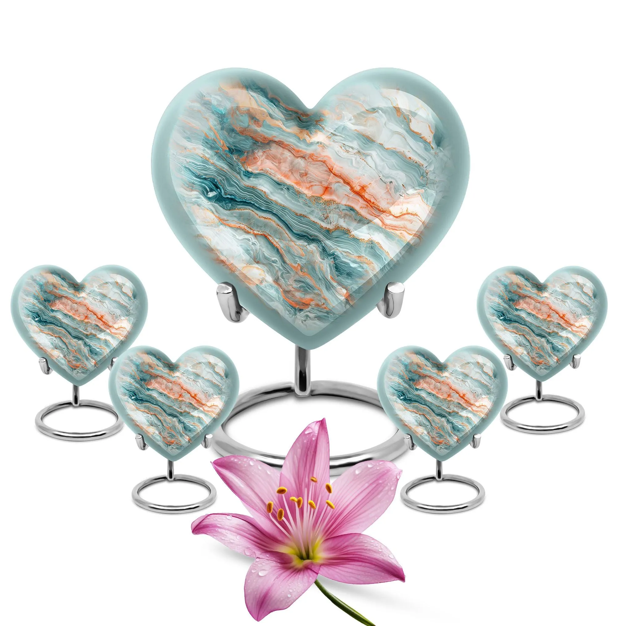 Colourful Swirl Remembrance: A Customizable Memorial Urn