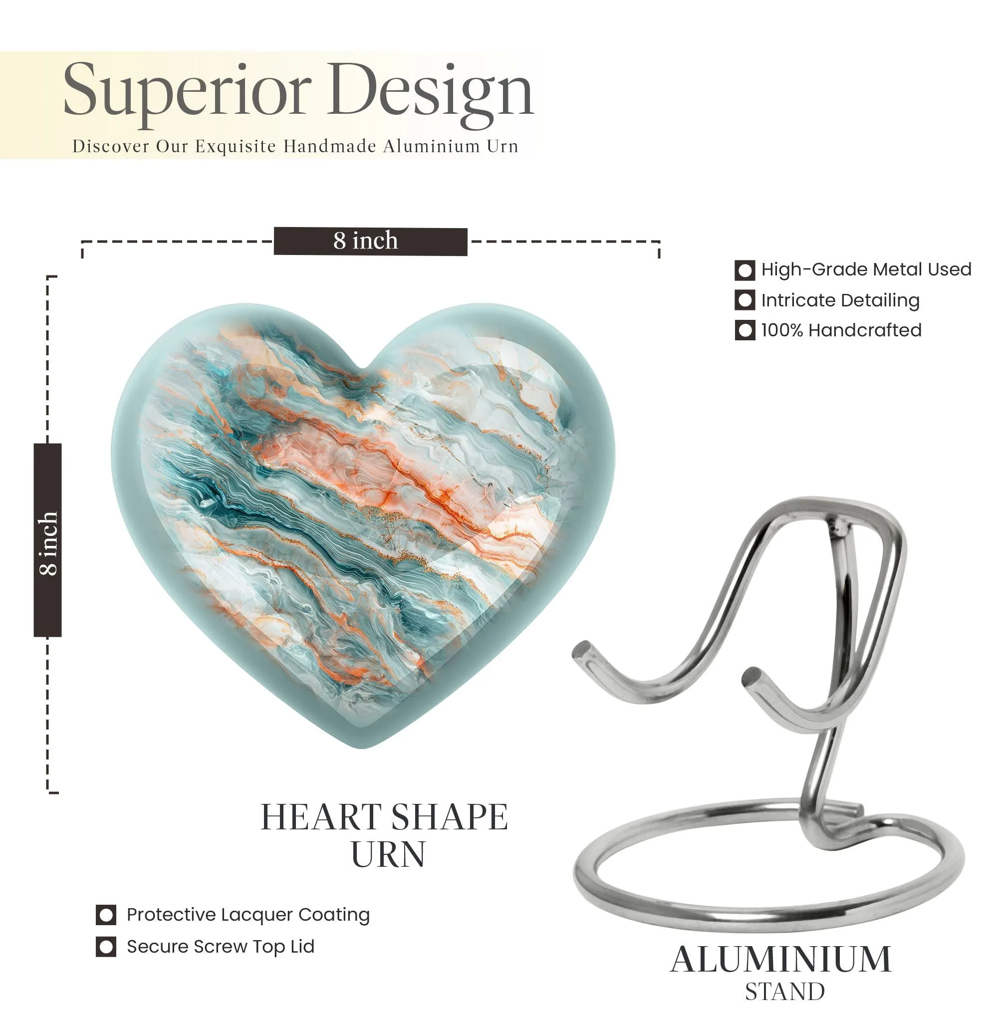 Colourful Swirl Remembrance: A Customizable Memorial Urn