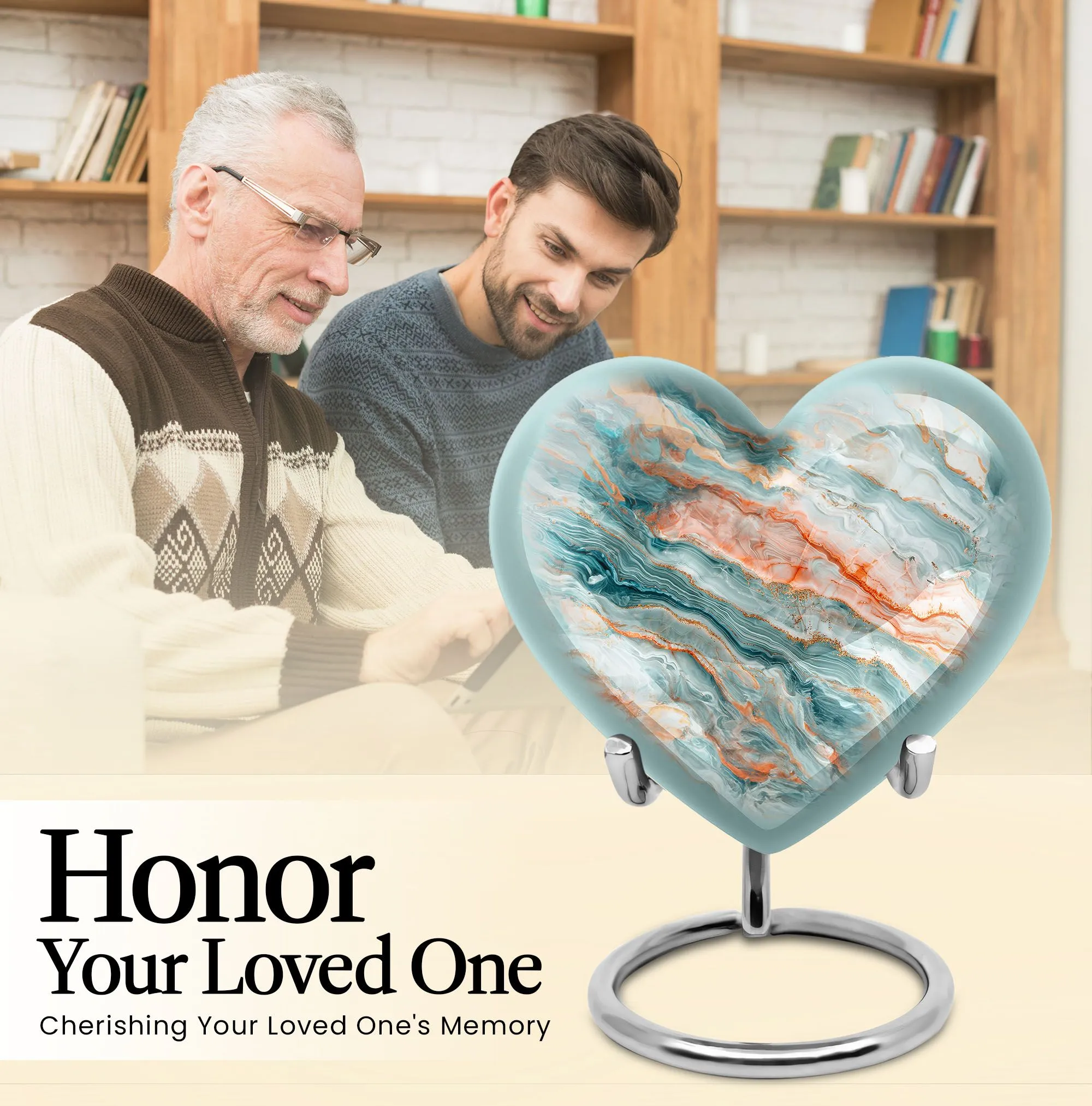 Colourful Swirl Remembrance: A Customizable Memorial Urn