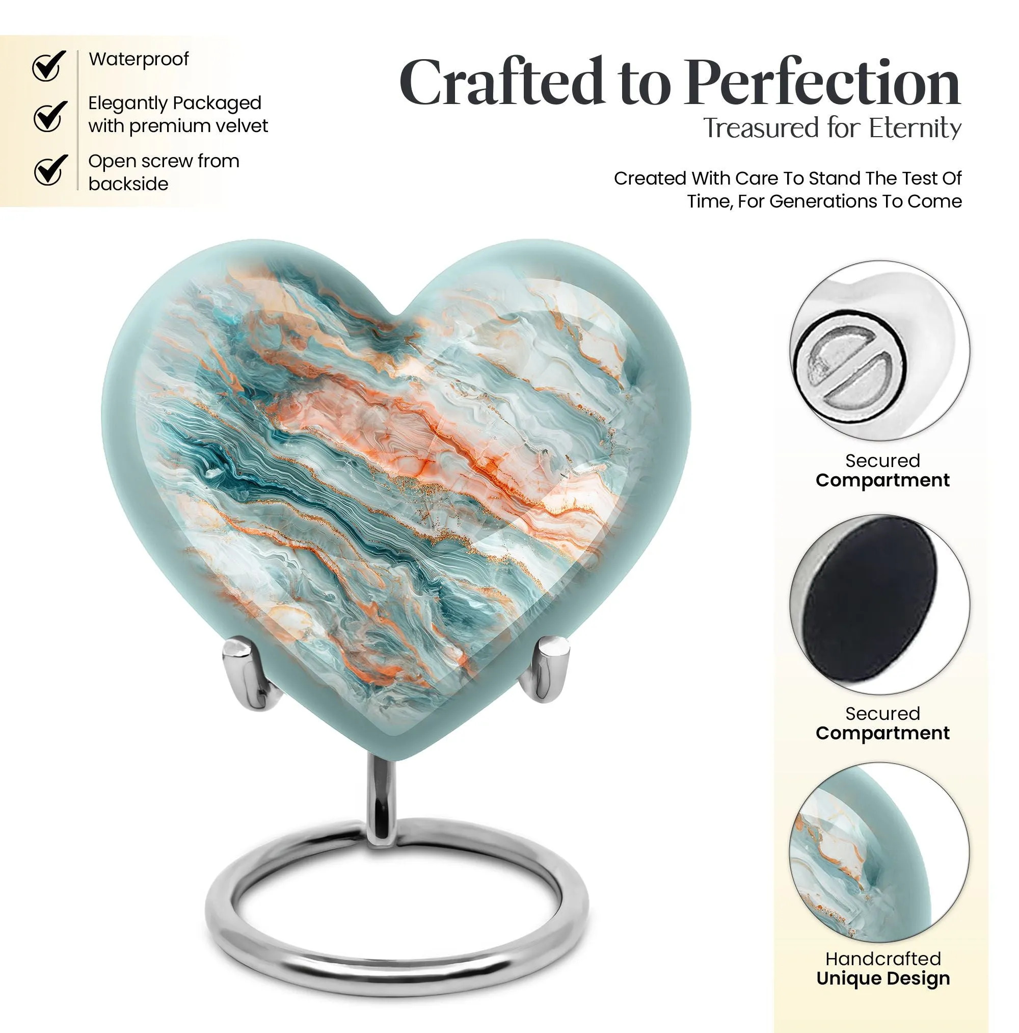 Colourful Swirl Remembrance: A Customizable Memorial Urn