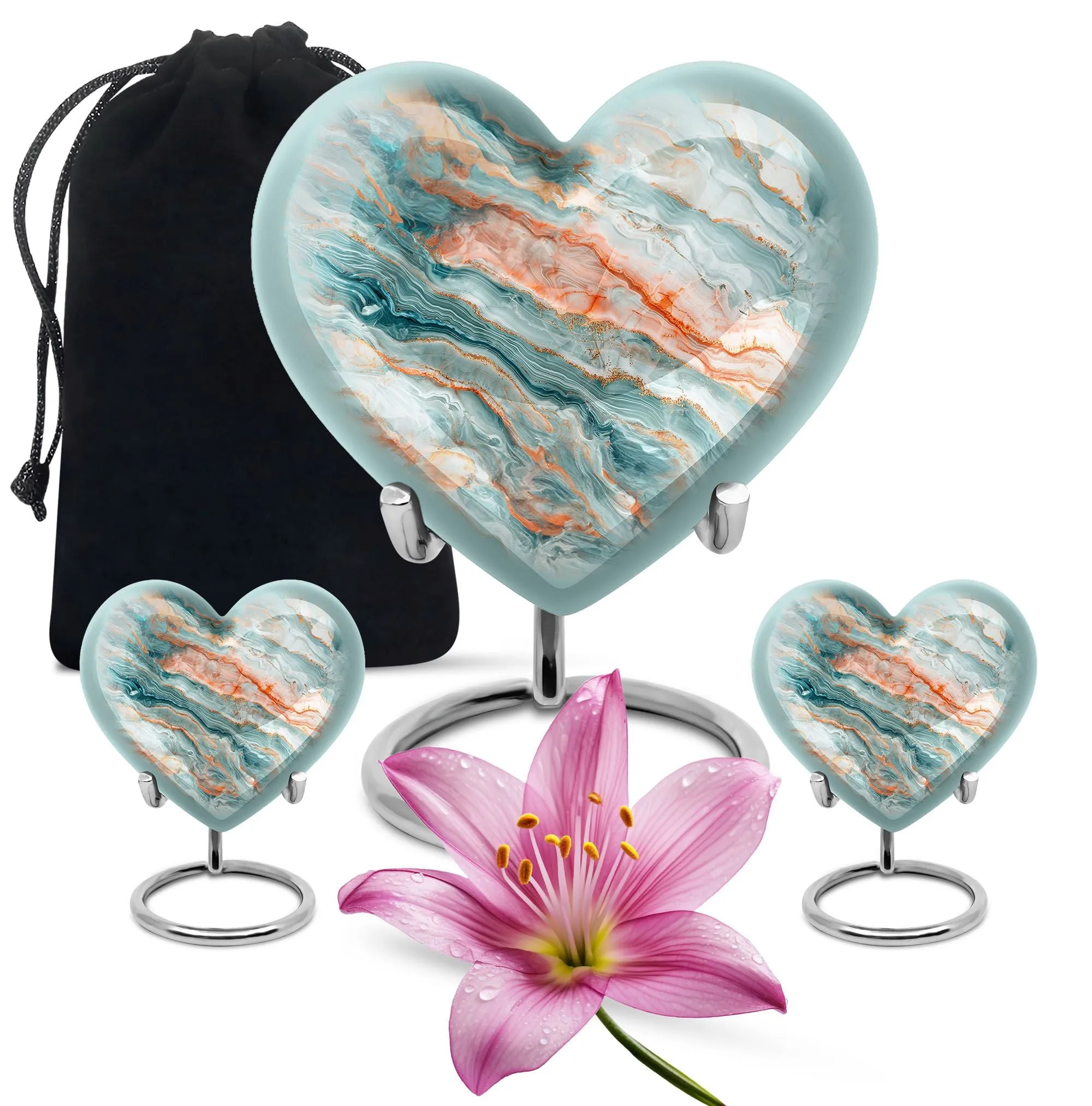 Colourful Swirl Remembrance: A Customizable Memorial Urn