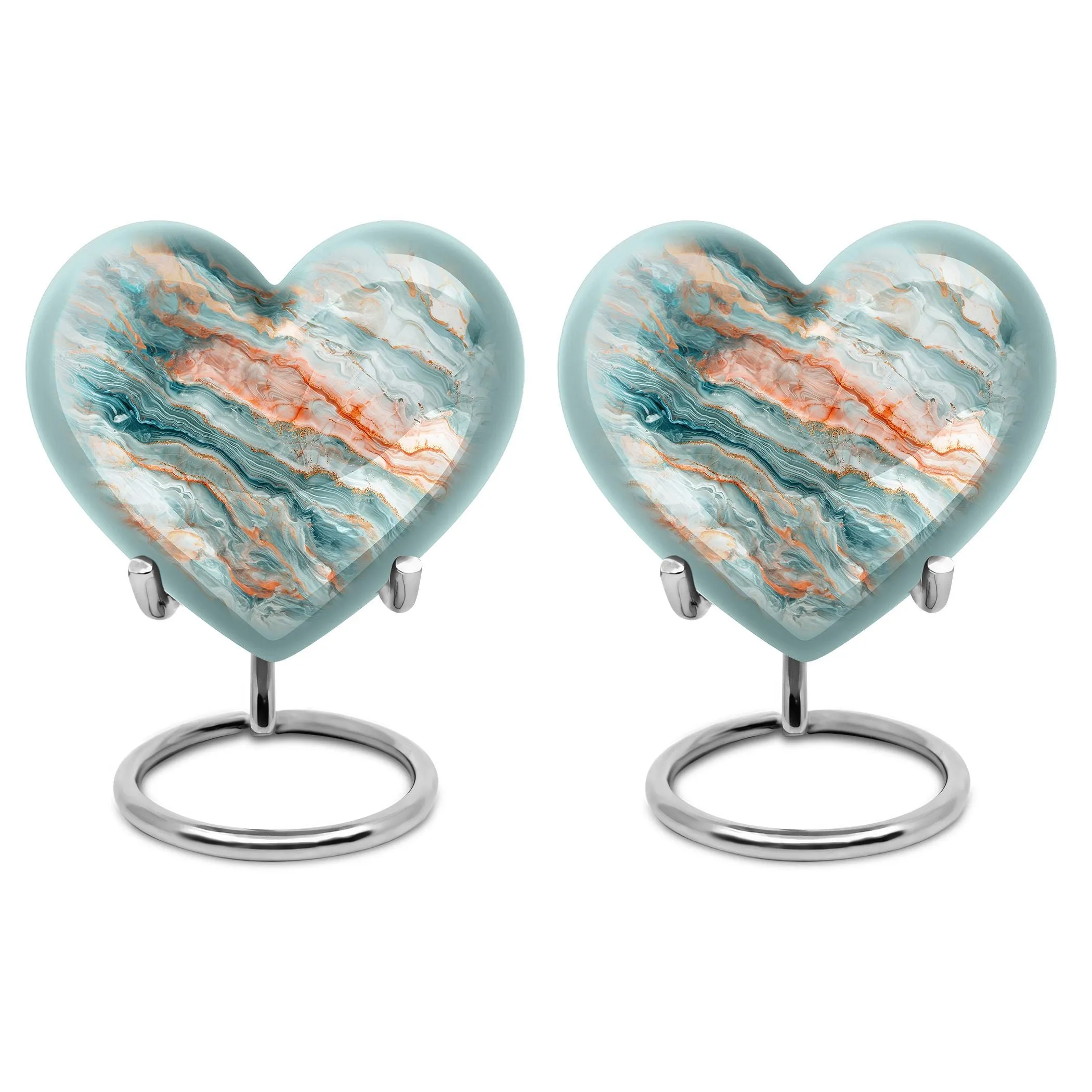 Colourful Swirl Remembrance: A Customizable Memorial Urn