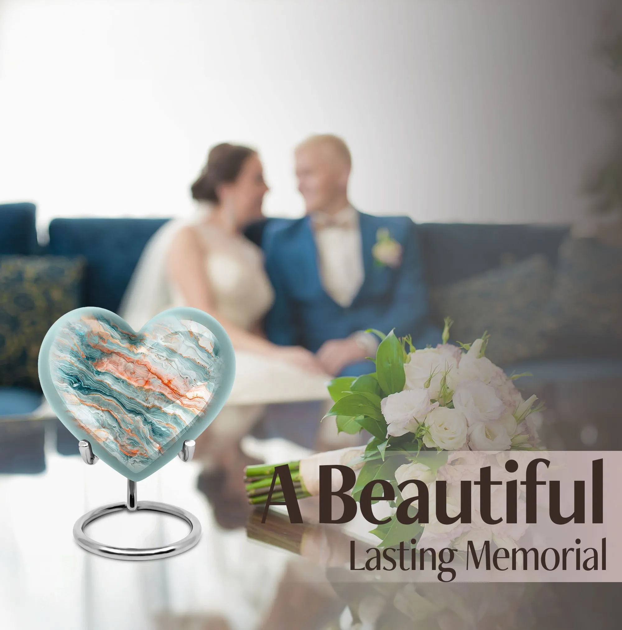 Colourful Swirl Remembrance: A Customizable Memorial Urn