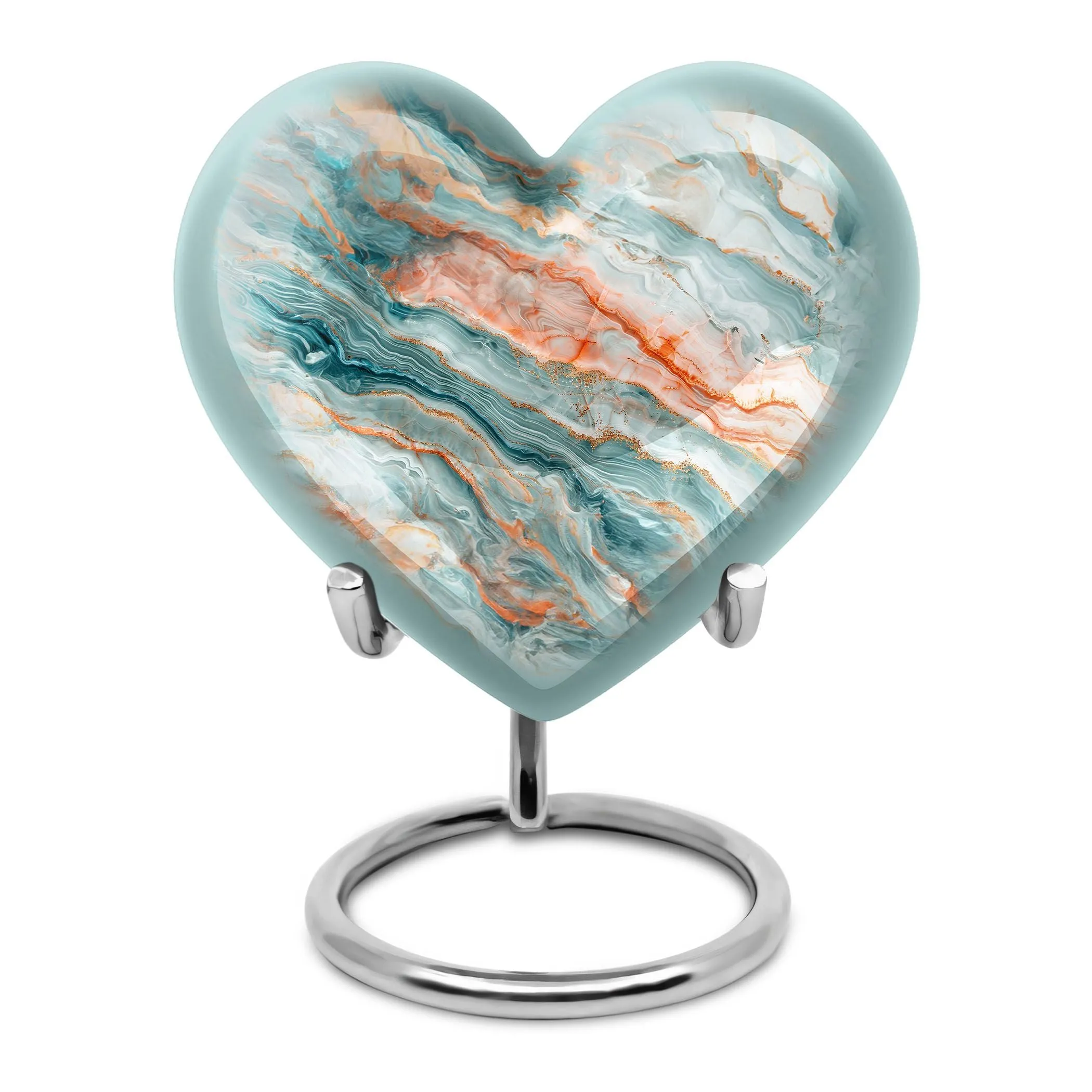 Colourful Swirl Remembrance: A Customizable Memorial Urn