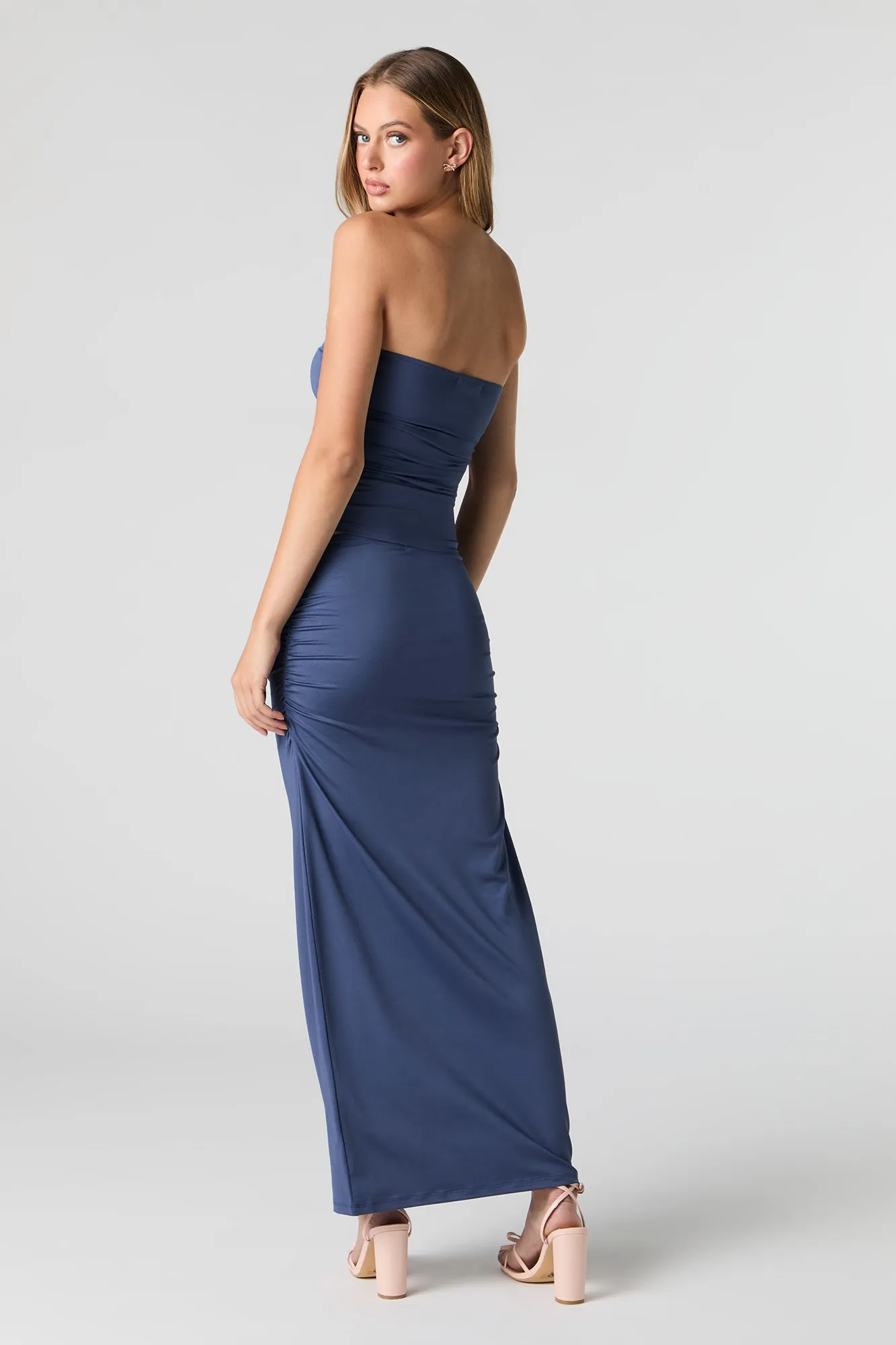 Contour Ruched Maxi Skirt