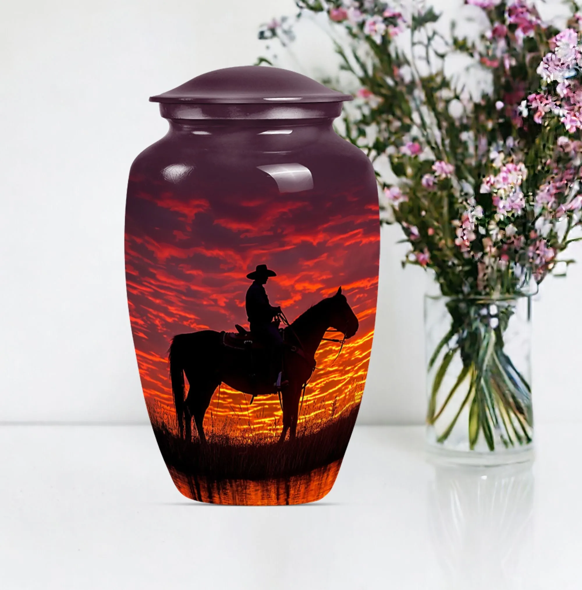 Cowboy Cremation Urn with Personalization