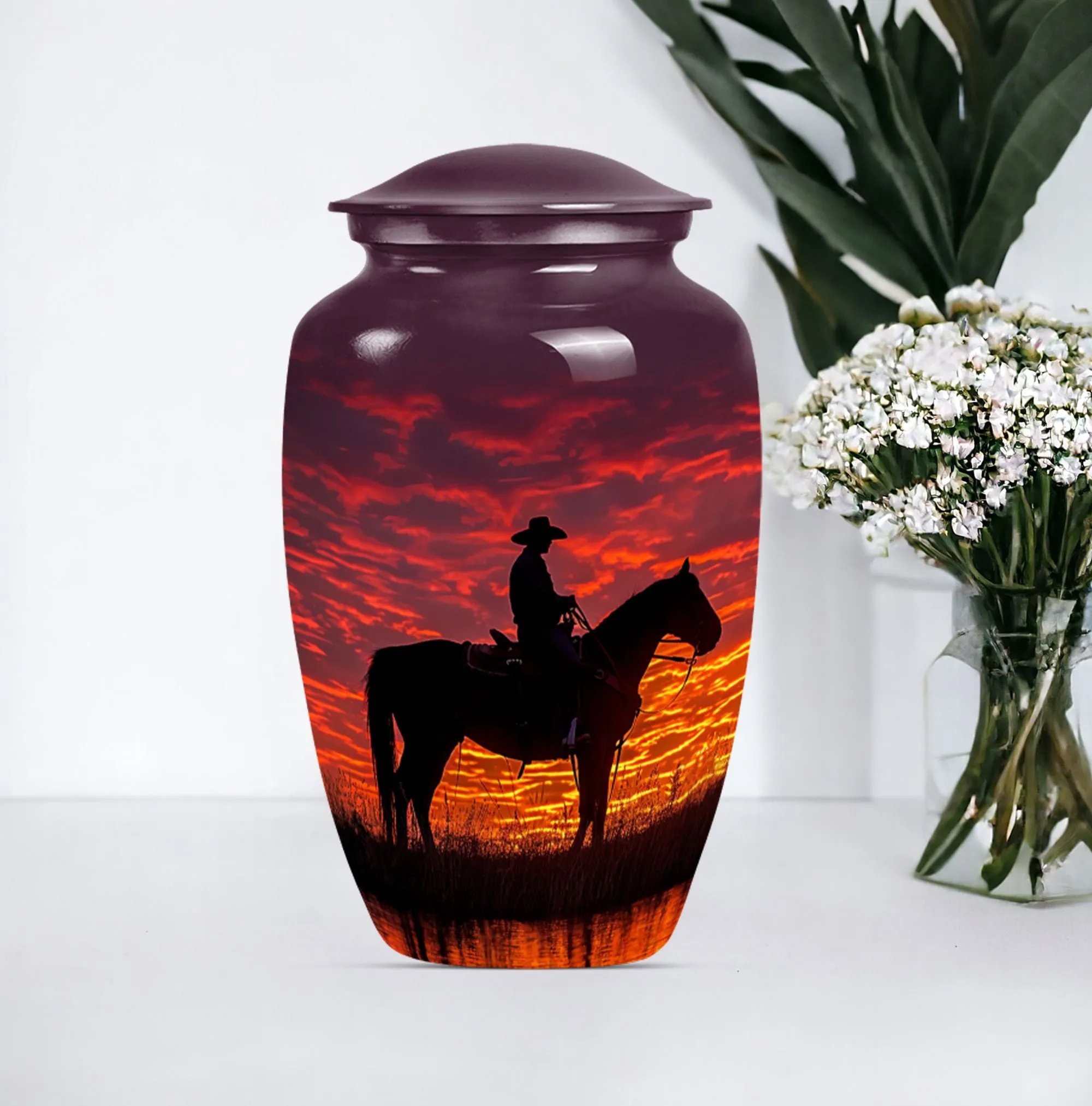 Cowboy Cremation Urn with Personalization