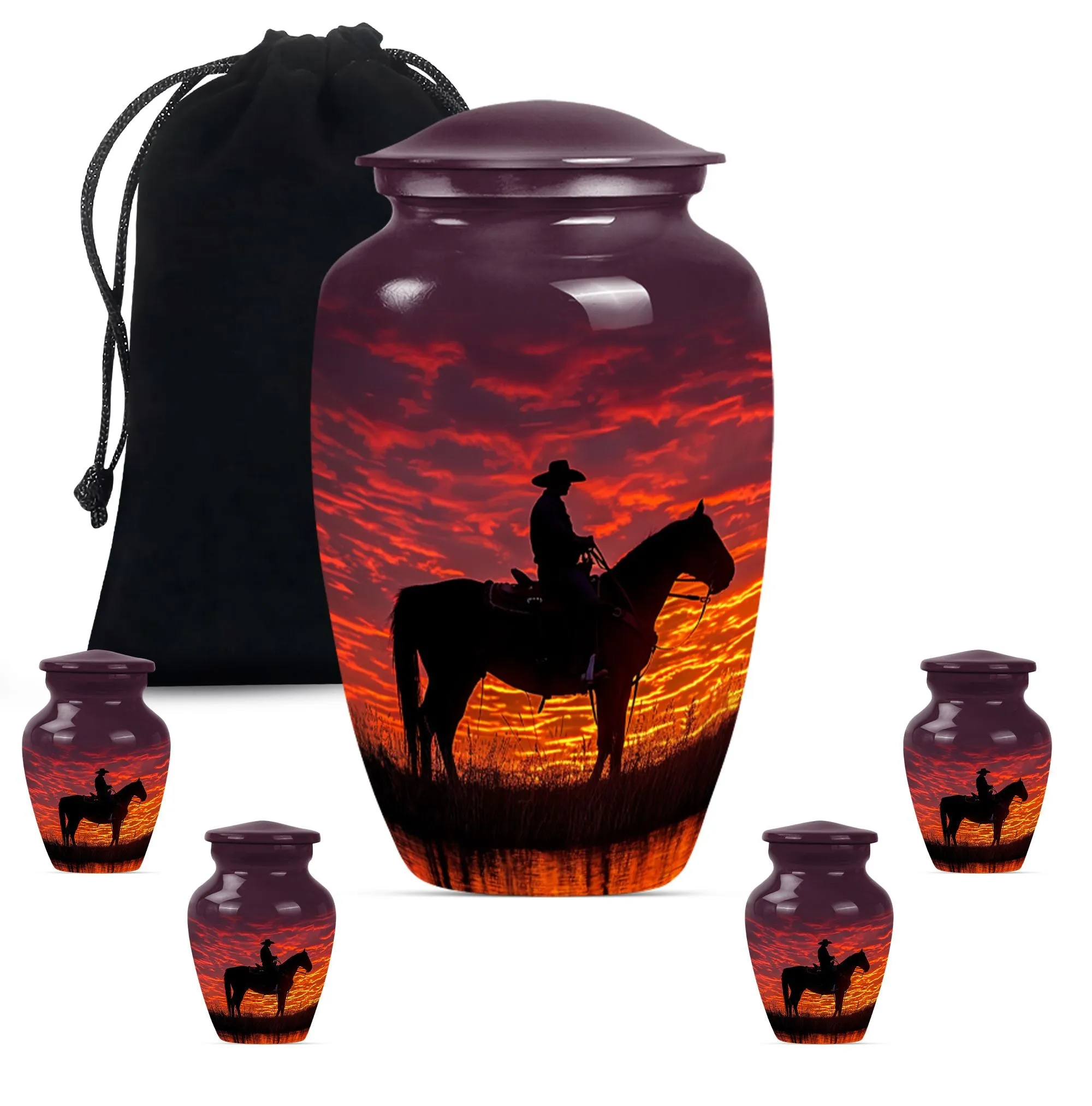 Cowboy Cremation Urn with Personalization