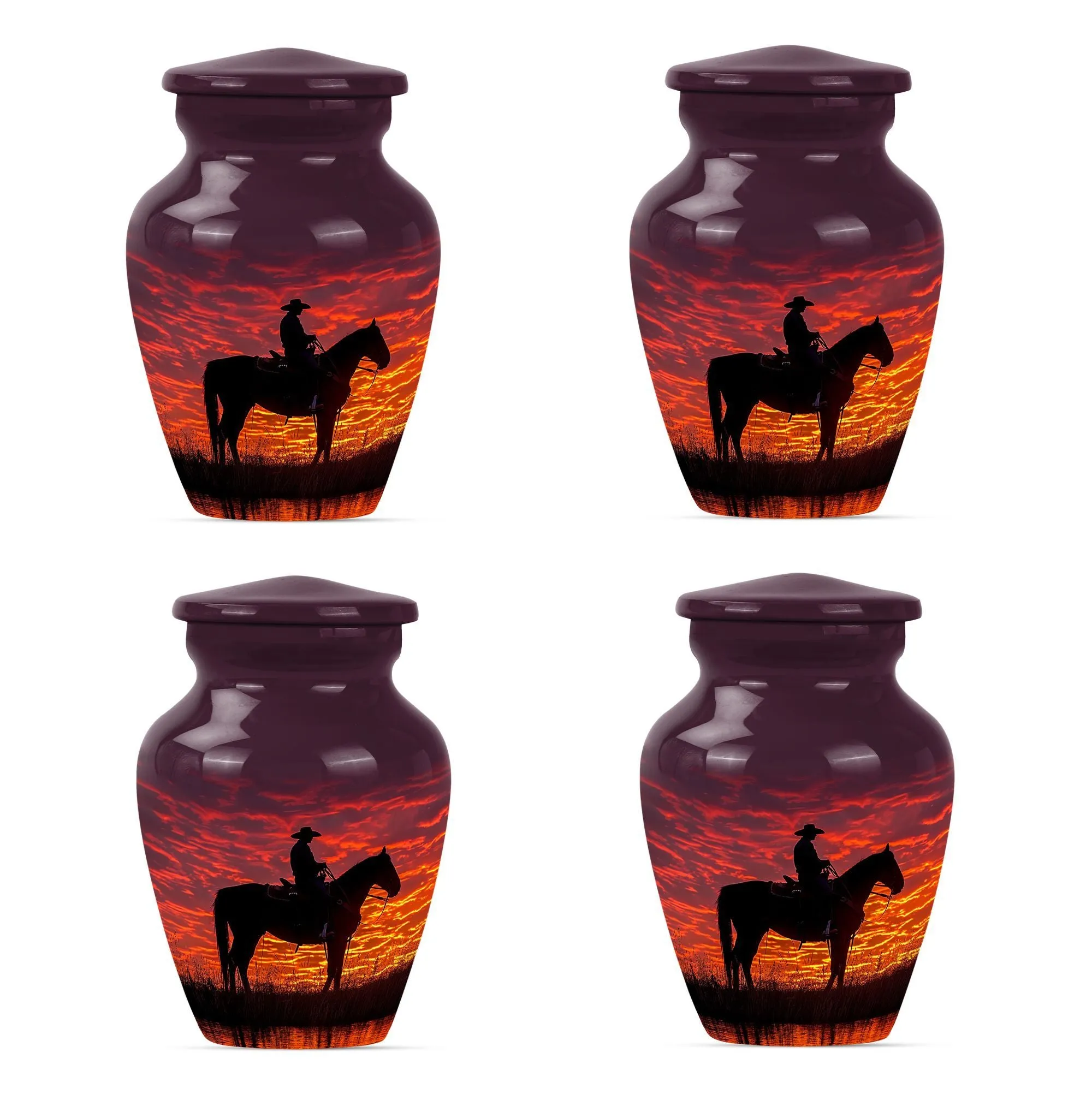 Cowboy Cremation Urn with Personalization
