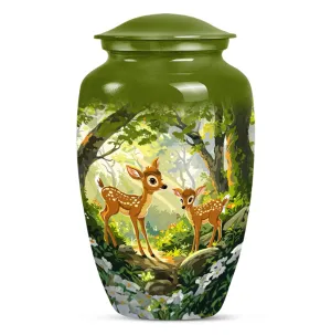 Cremation Urn - Deer Embellished Honourable Farewell To Loved One