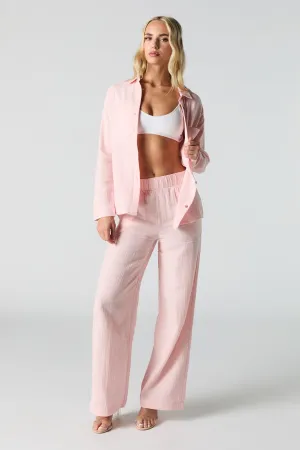 Crinkled Wide Leg Pant
