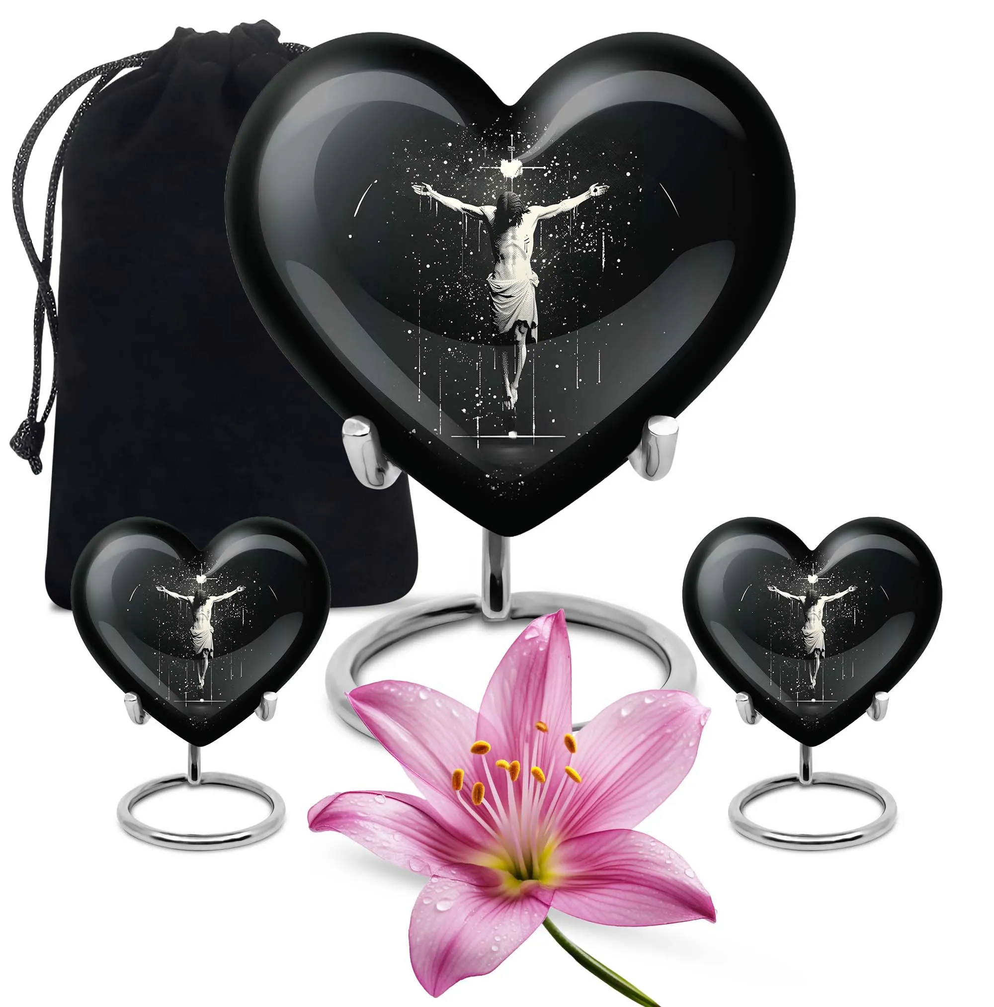 Cross Urn - Classy Funeral Urn for Women Embracing Memorable Life