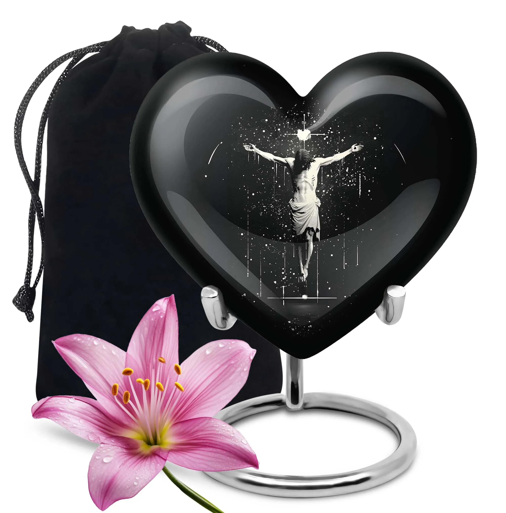 Cross Urn - Classy Funeral Urn for Women Embracing Memorable Life
