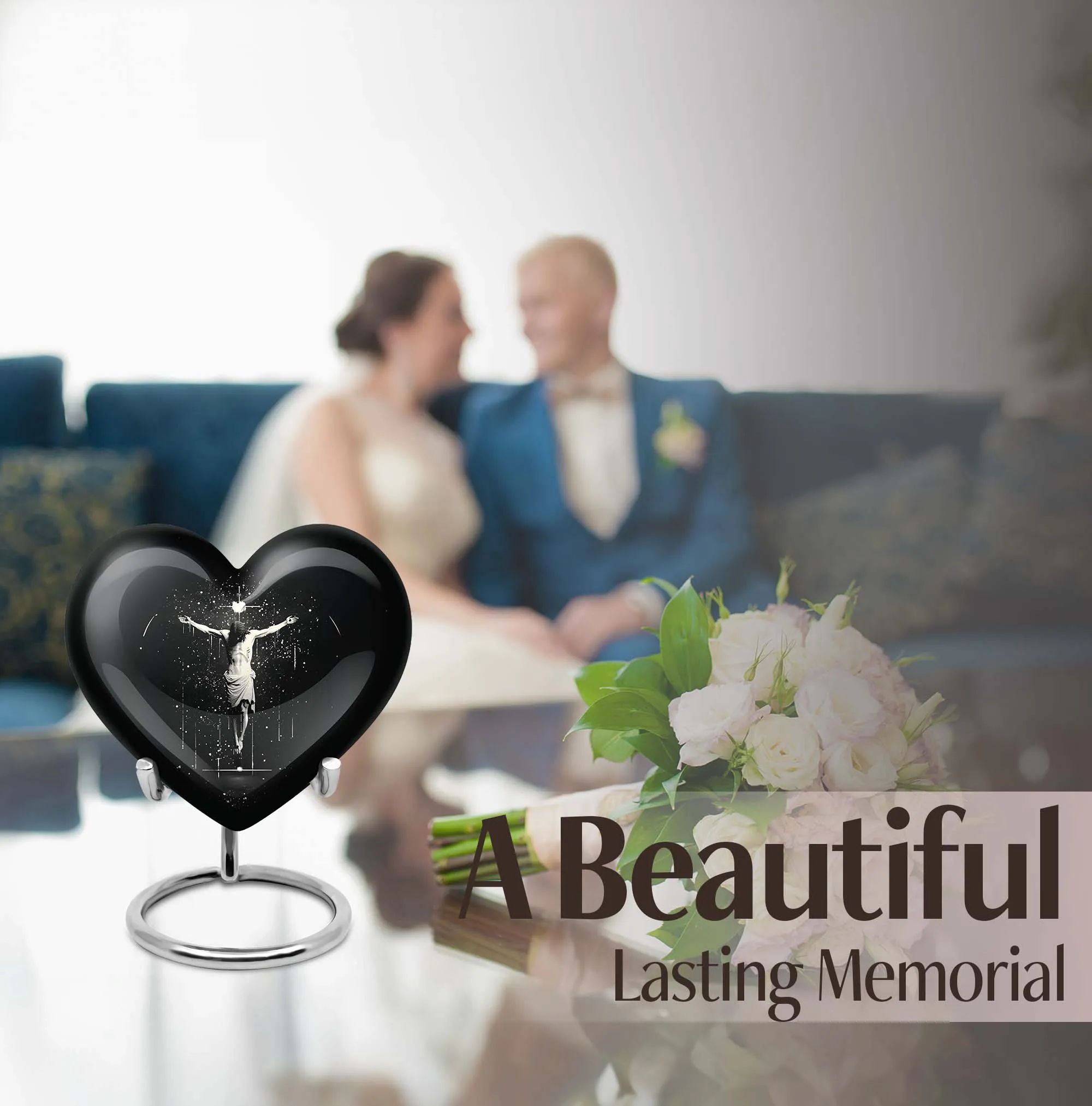 Cross Urn - Classy Funeral Urn for Women Embracing Memorable Life