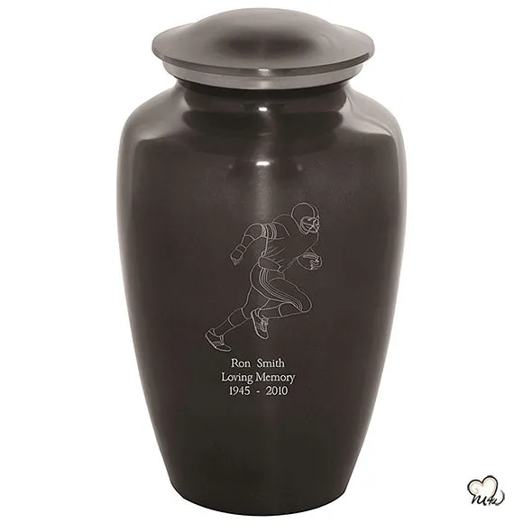 Custom Engraved Rugby Cremation Urn