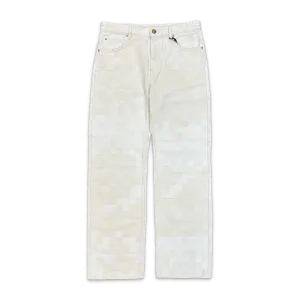 Damier Damoflage Jacquard Denim Skate Pants White Cream