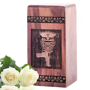 Decorative Wooden Cremation Urn For Adult Ashes - Perfect Memorial for Mom or Male