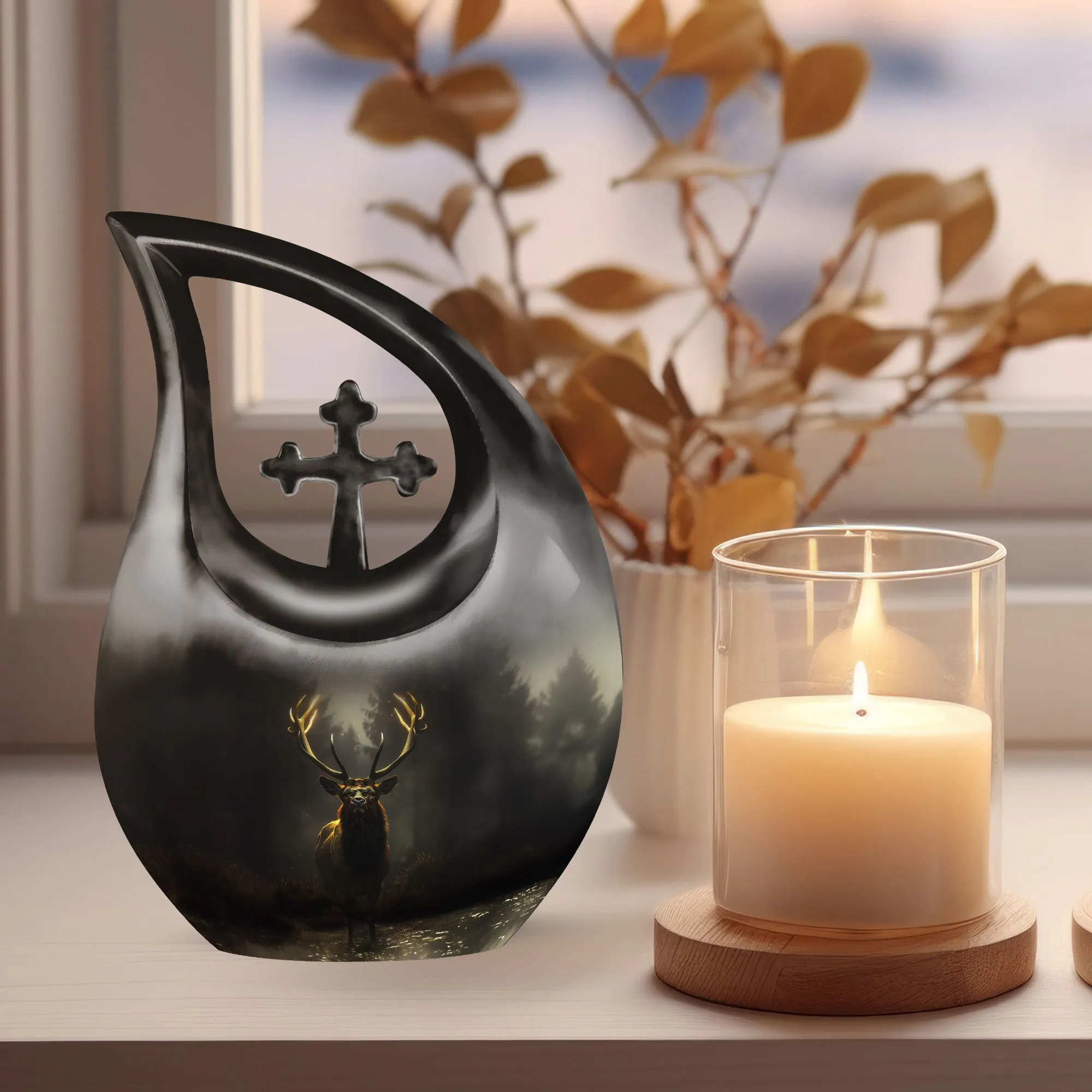 Deer Cremation Urn : Affordable Cremation Urn For Human Ashes