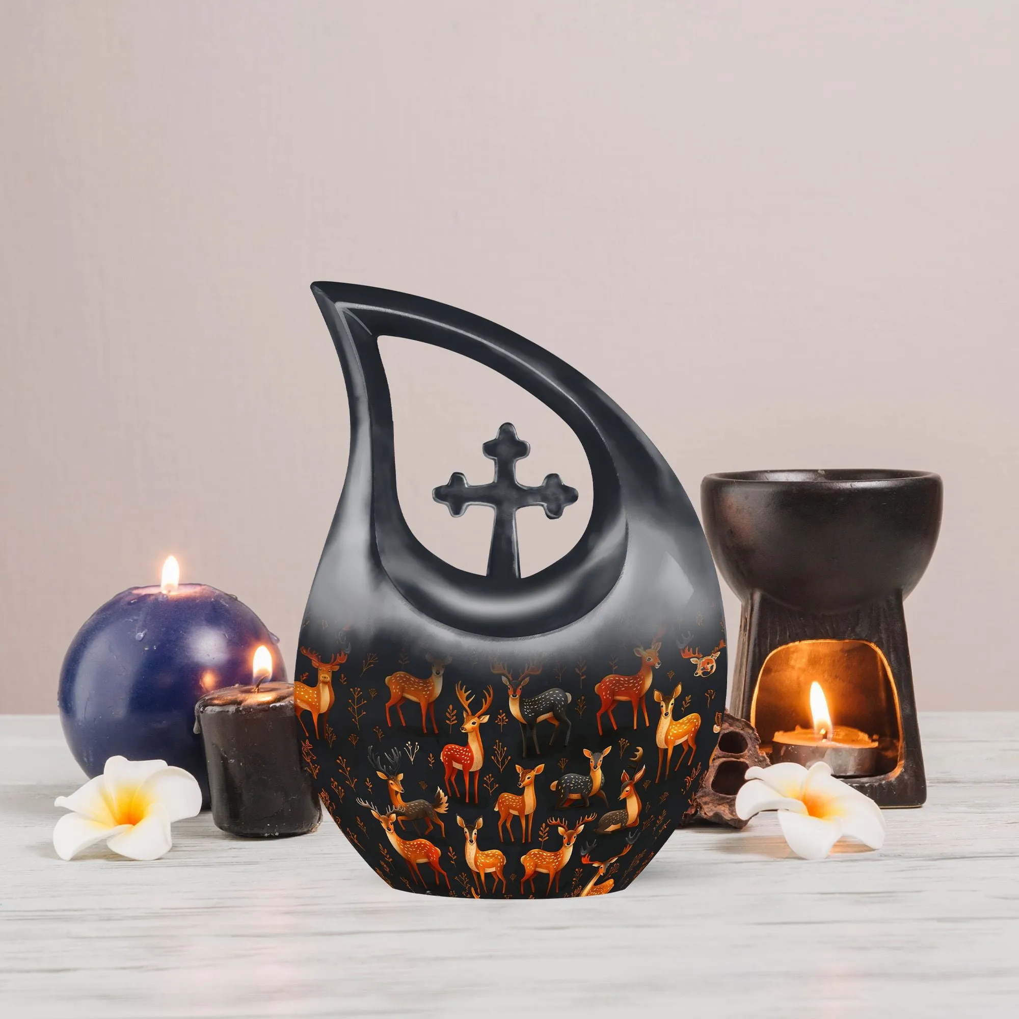Deer Memorial Urn-Personalized Container For Ashes