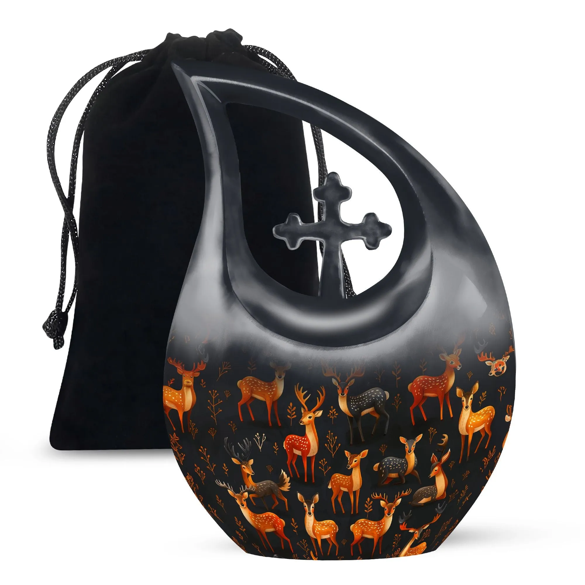 Deer Memorial Urn-Personalized Container For Ashes