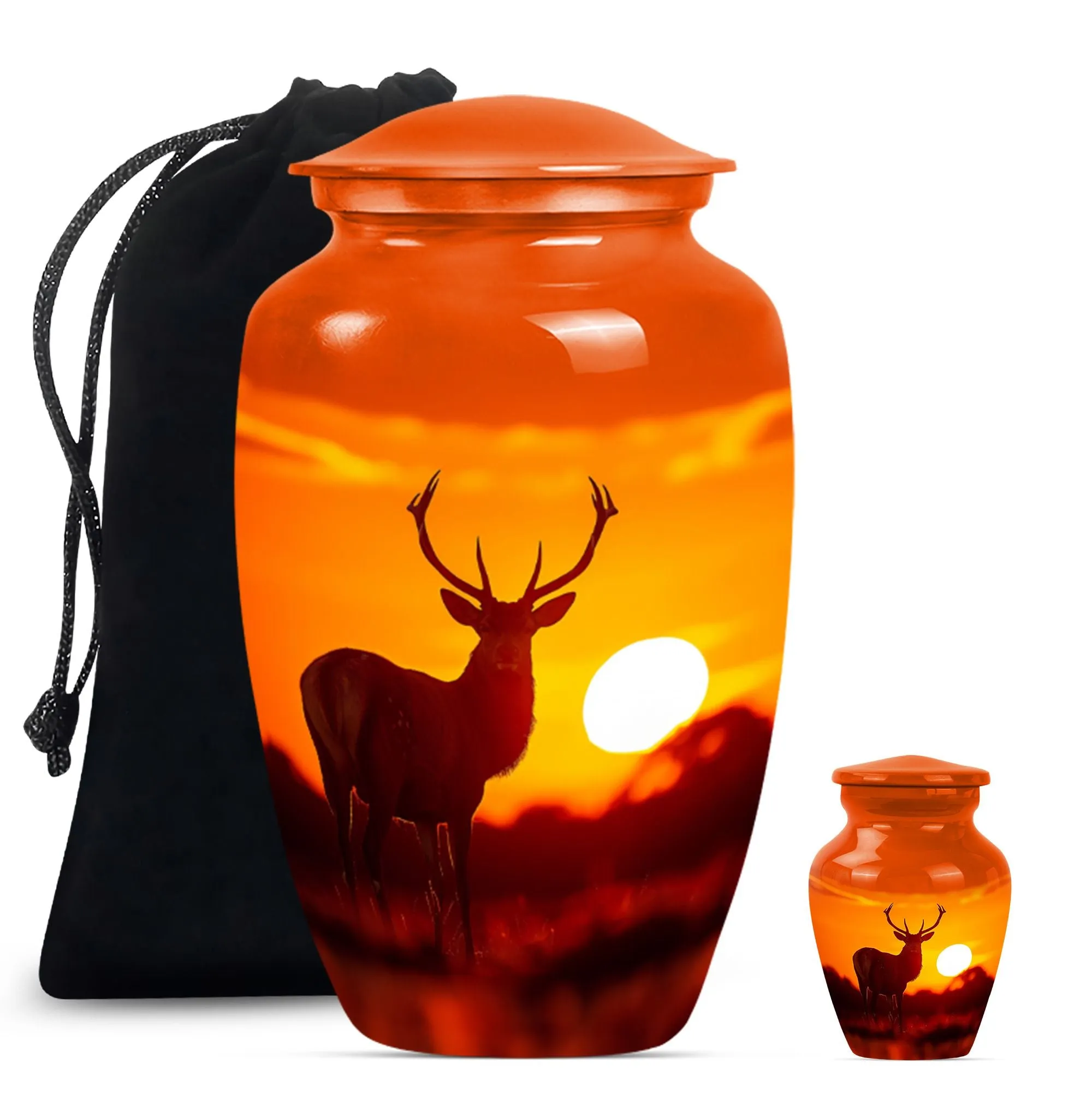 Deer Theme Cremation Tribute Personalized Memorial Urn