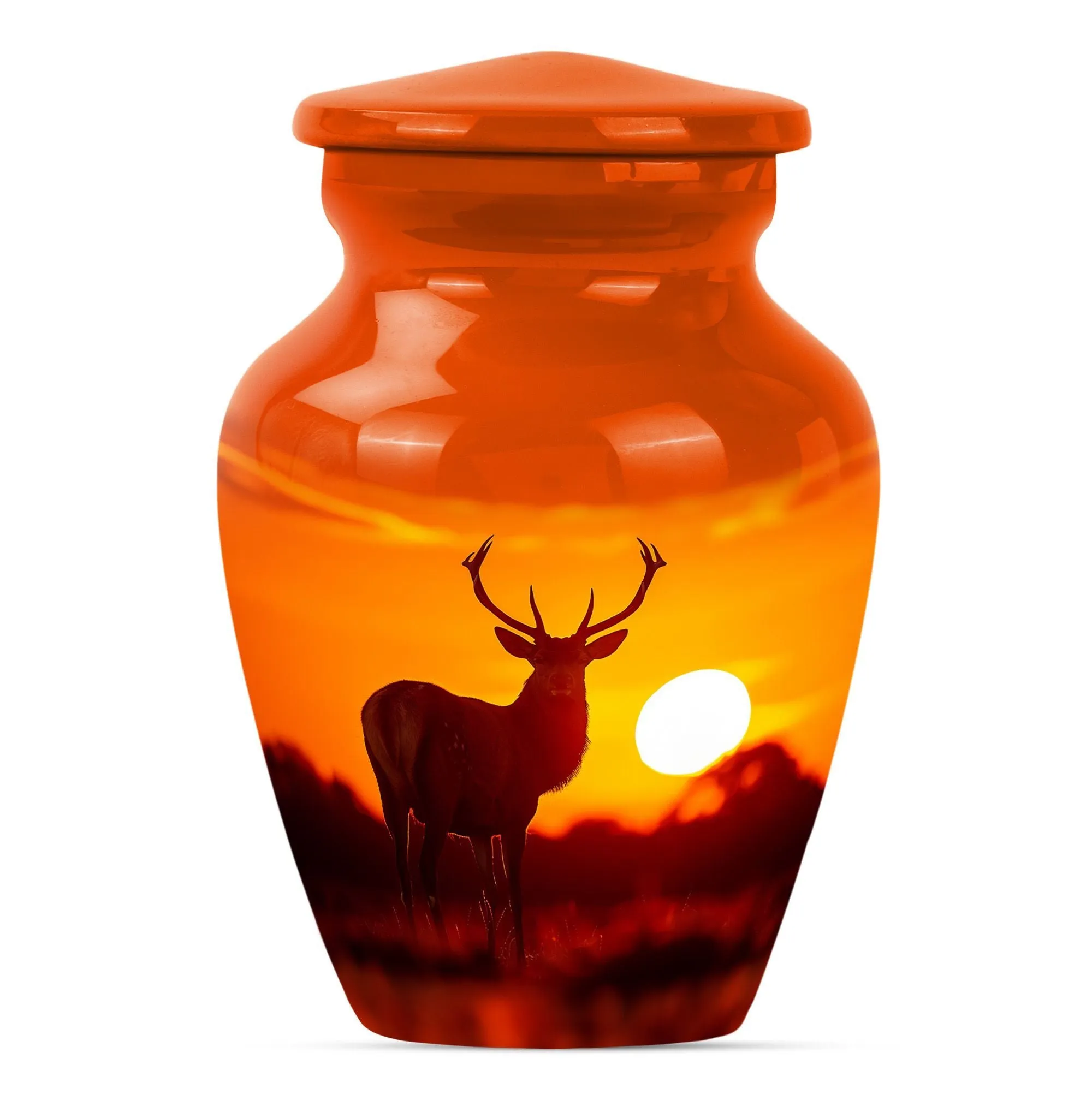 Deer Theme Cremation Tribute Personalized Memorial Urn