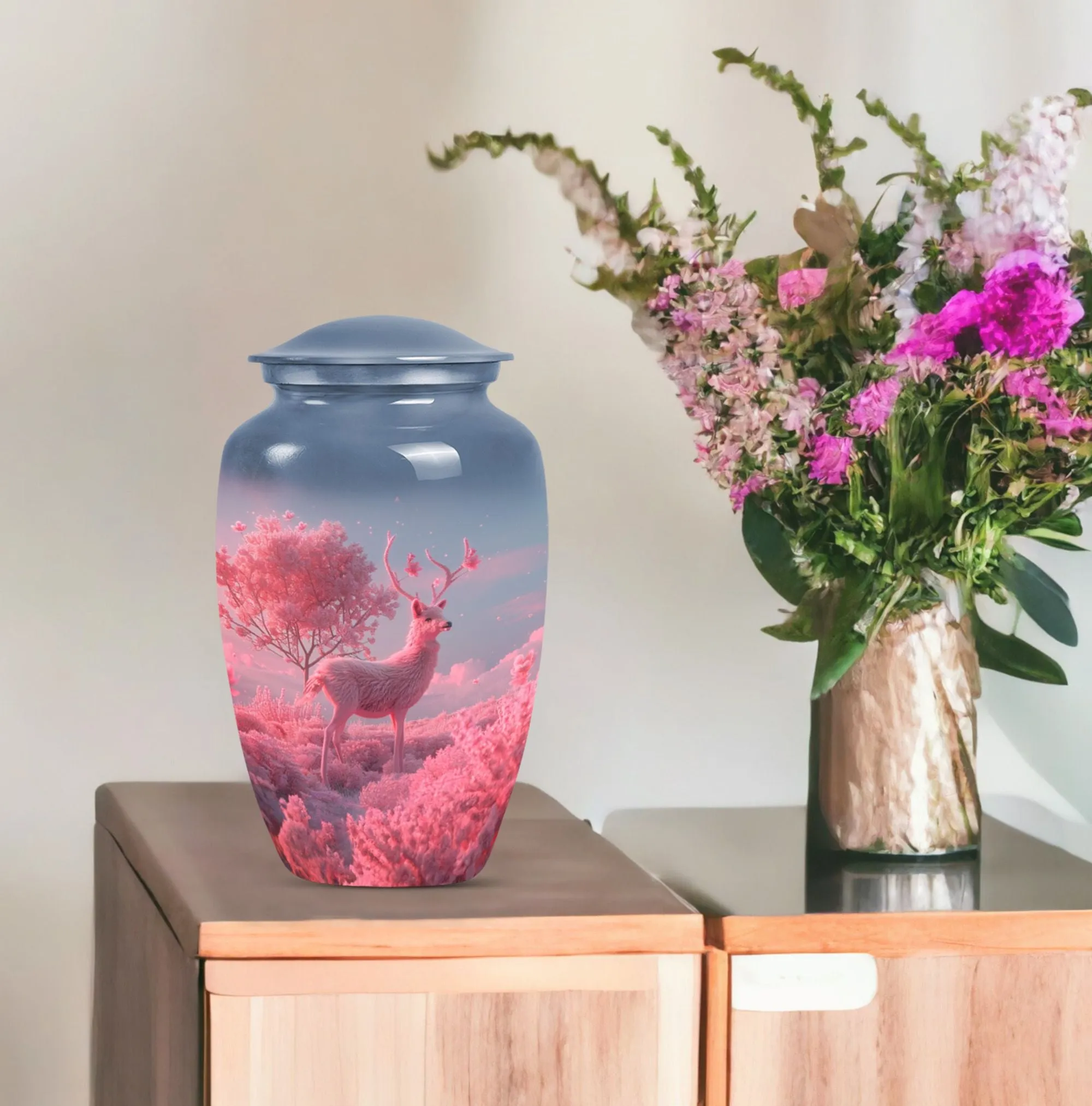 Deer Tribute Cremation Urn - A Classic Resting Place for Ashes