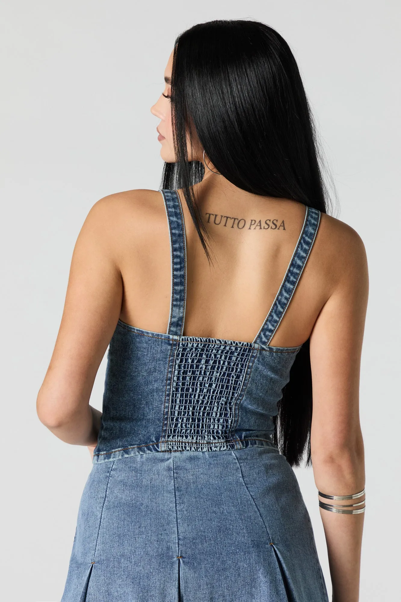 Denim Corset Tank