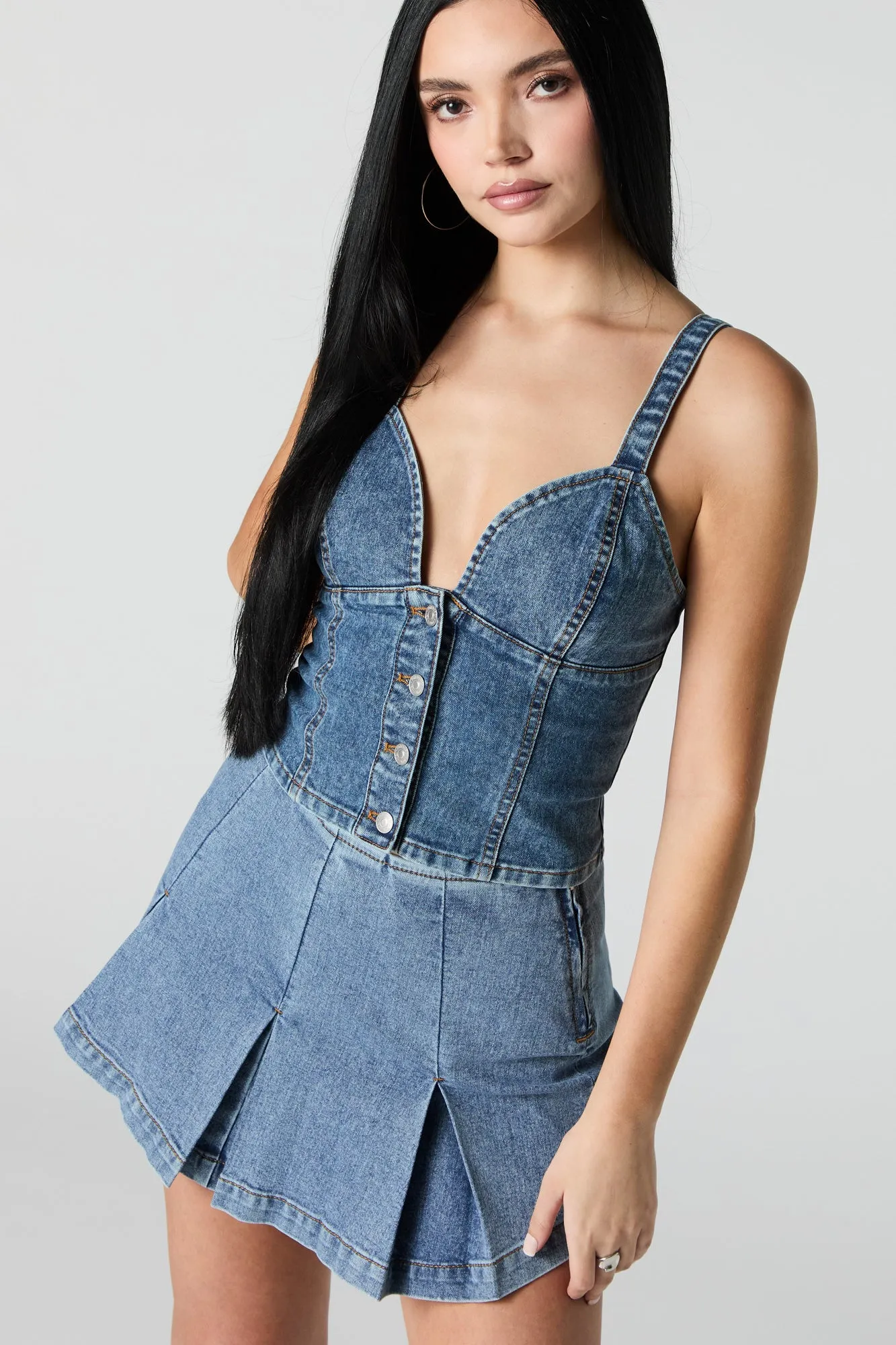 Denim Corset Tank