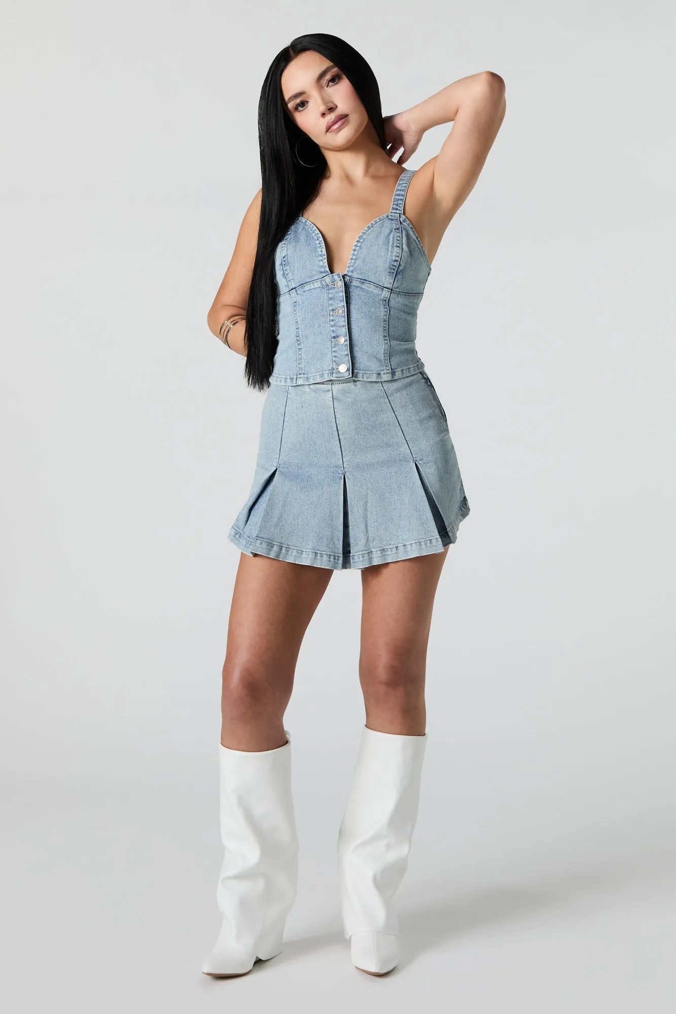 Denim Corset Tank