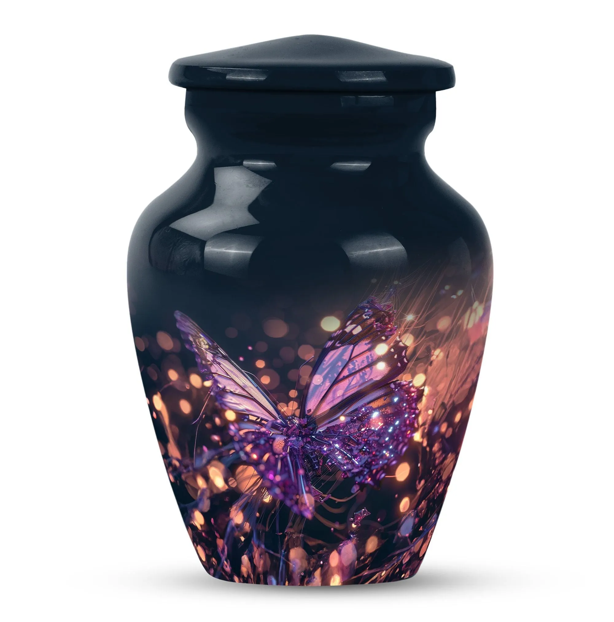 Devotion Remembrance: Purple Butterfly Urn Inspired Memorial Urn