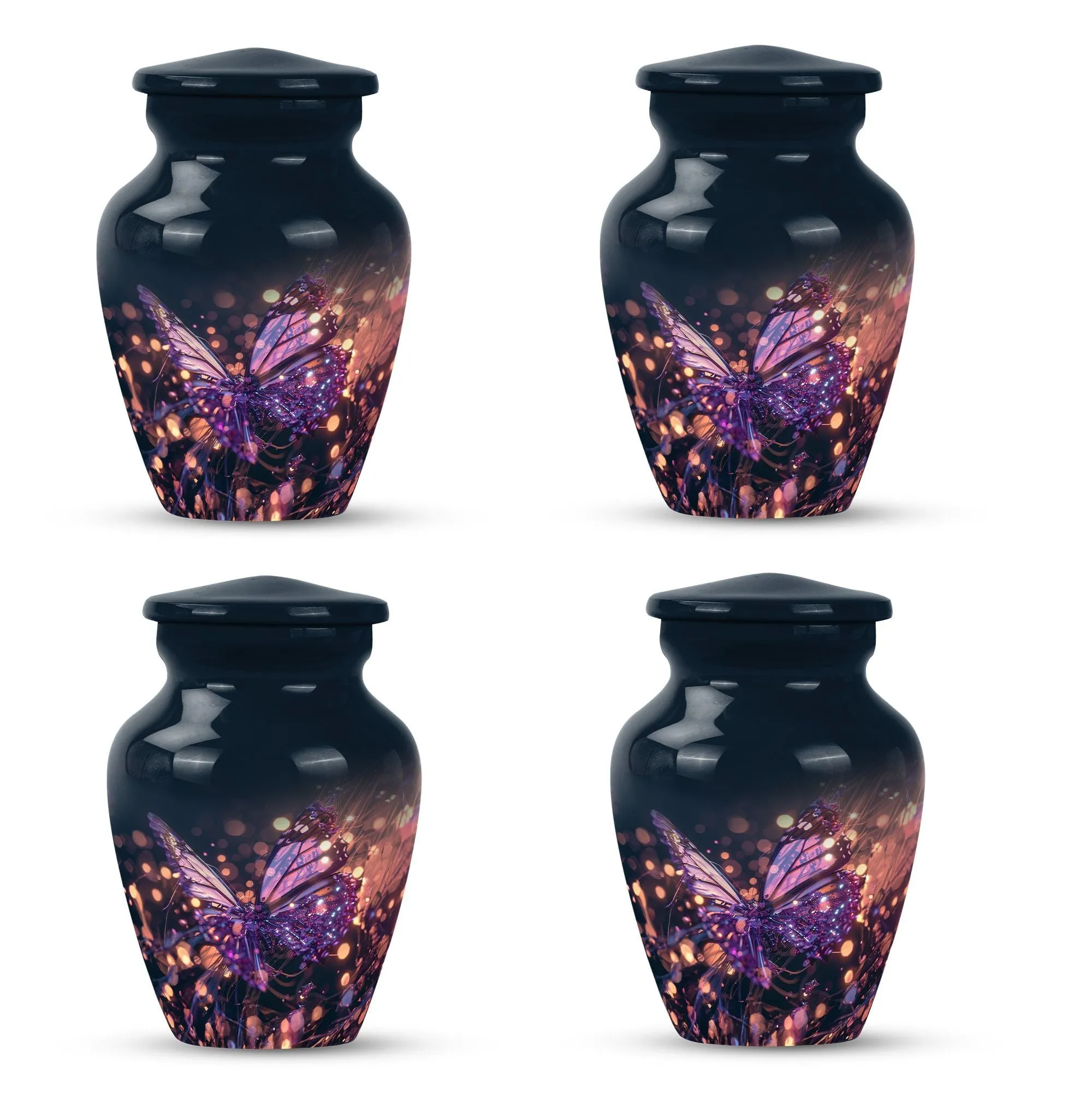 Devotion Remembrance: Purple Butterfly Urn Inspired Memorial Urn