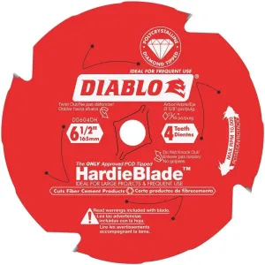 Diablo D0604DH - 6 1/2 " 4T Fiber Cement Blade