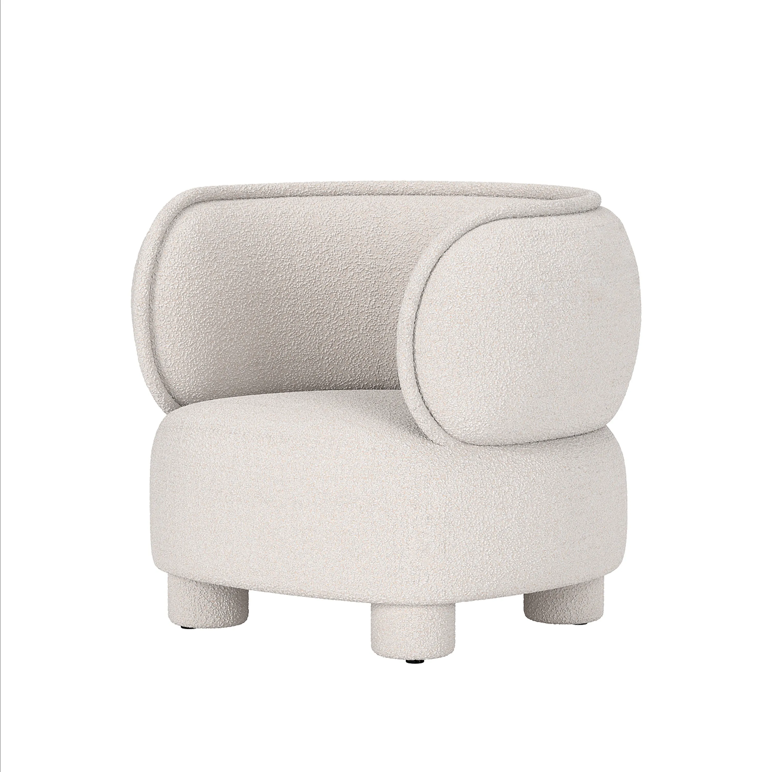 Ding Lounge Chair - Maya Cream Boucle