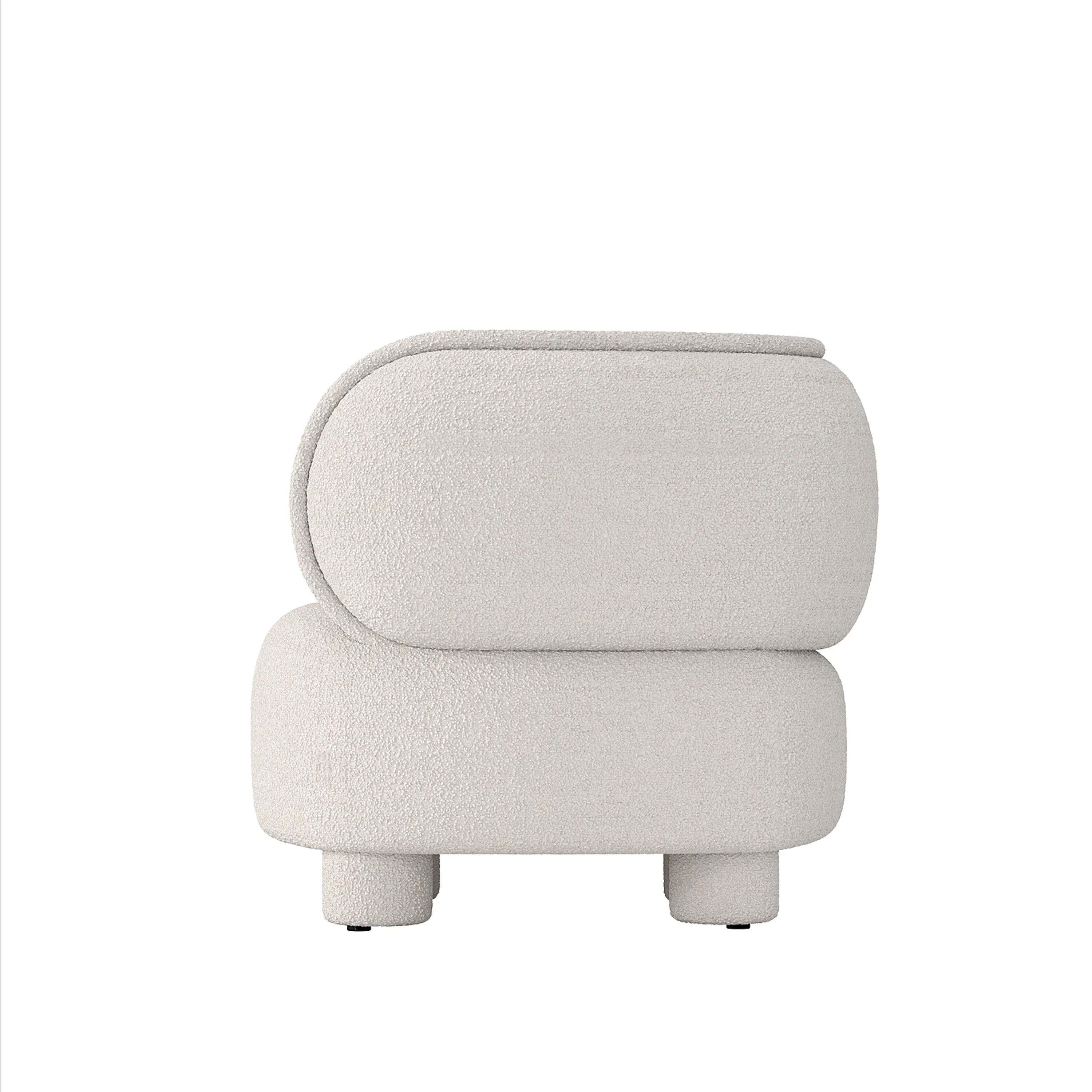 Ding Lounge Chair - Maya Cream Boucle