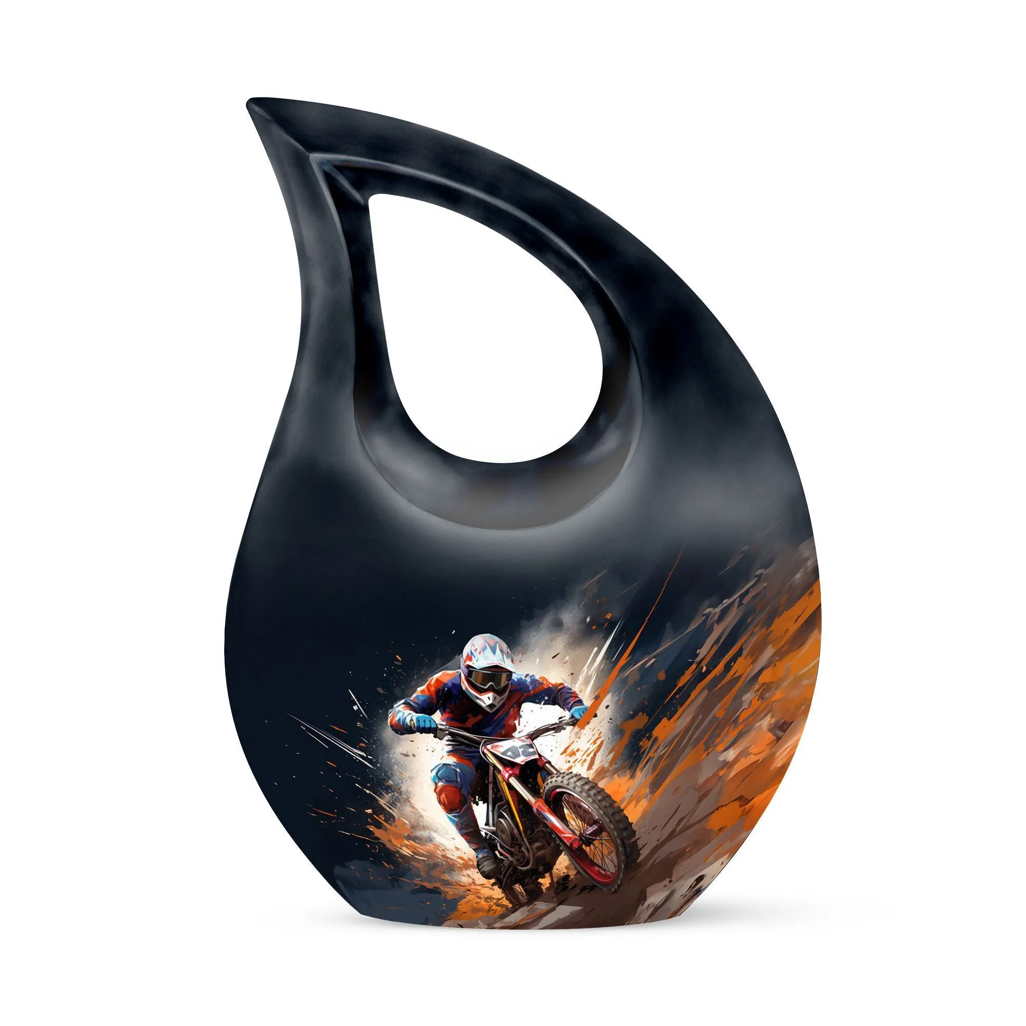 Dirt Bike Urn - Sustainably-crafted Large Memorial Urn