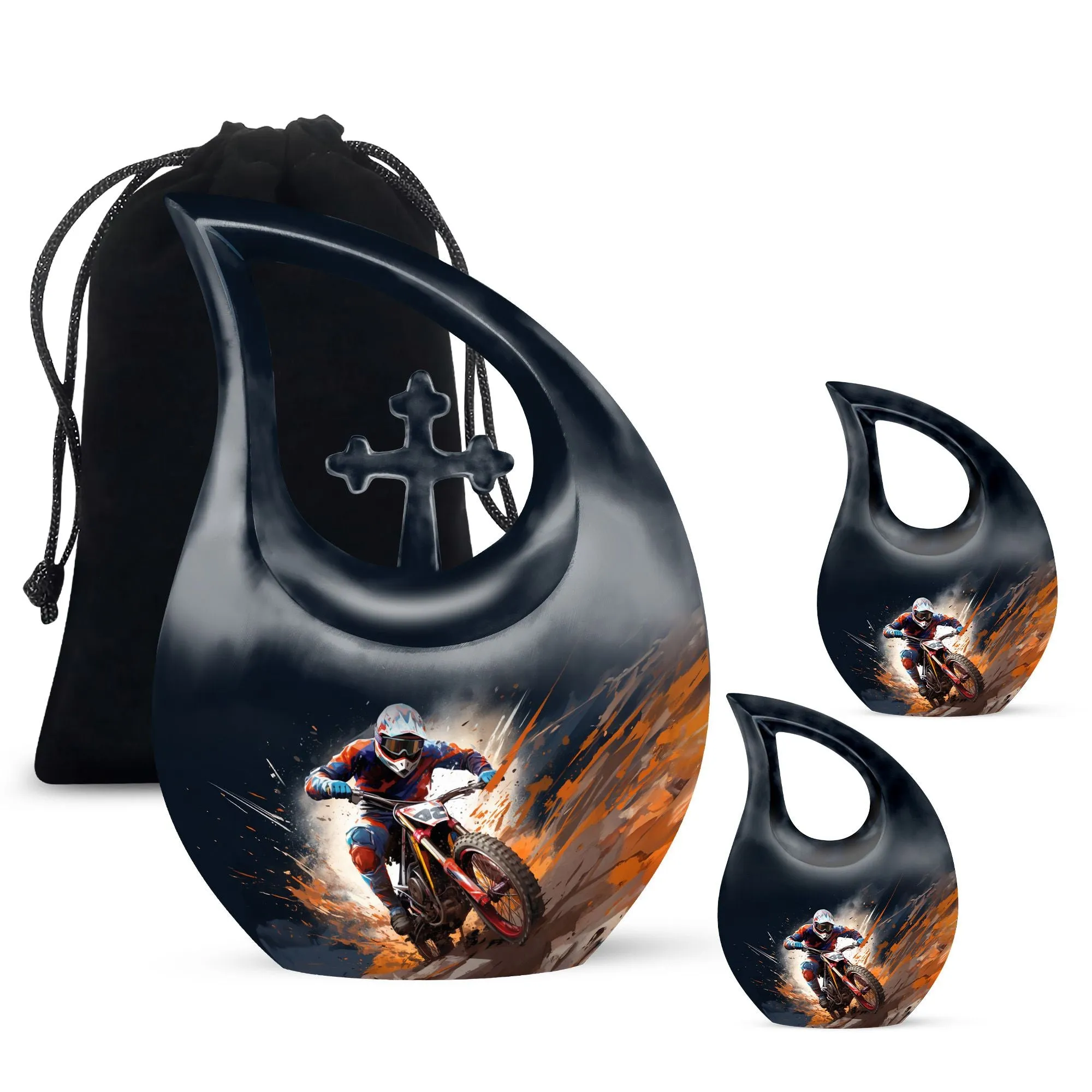 Dirt Bike Urn - Sustainably-crafted Large Memorial Urn