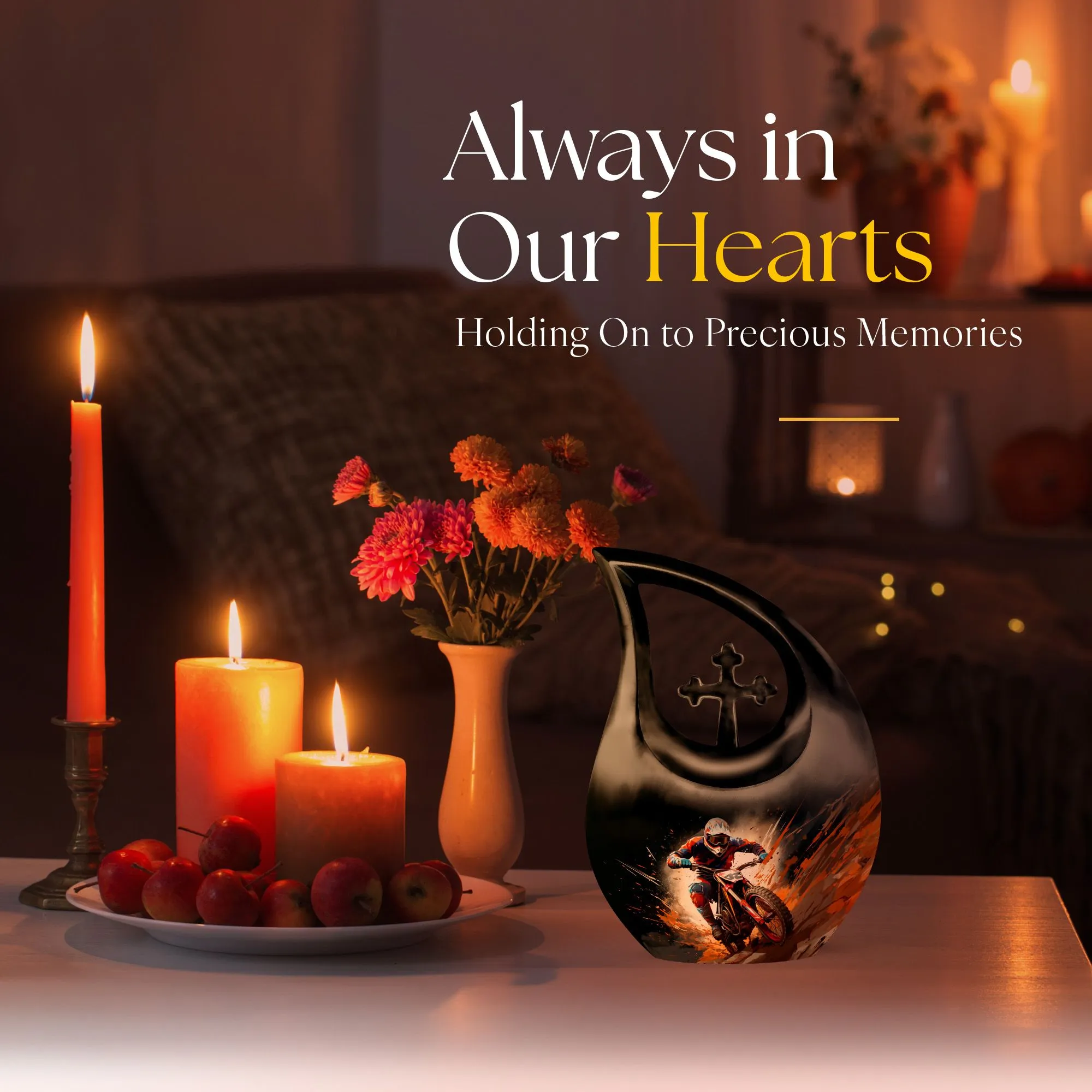 Dirt Bike Urn - Sustainably-crafted Large Memorial Urn