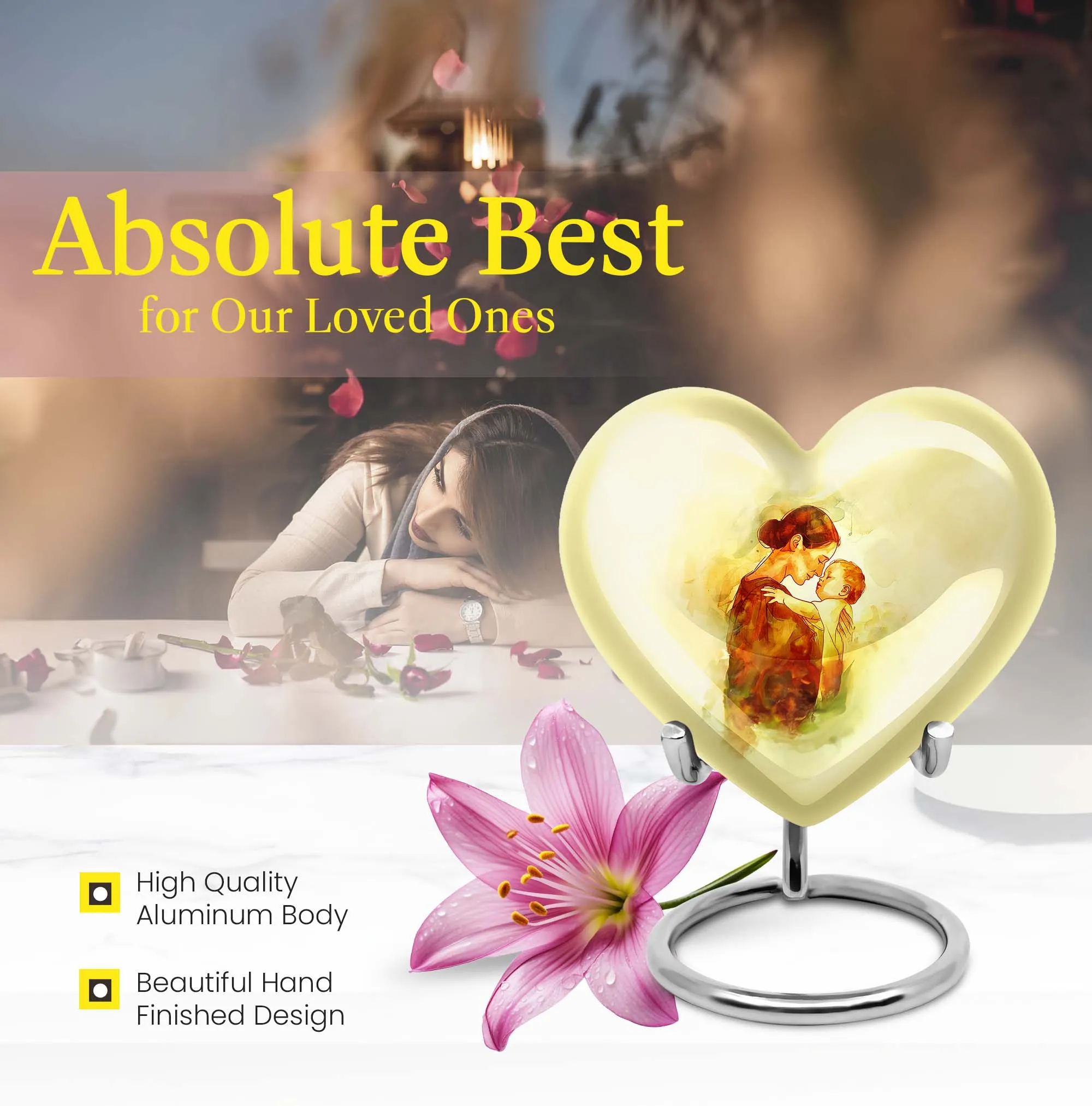 Distinctive Cremation Memorial Urn for Loved Ones