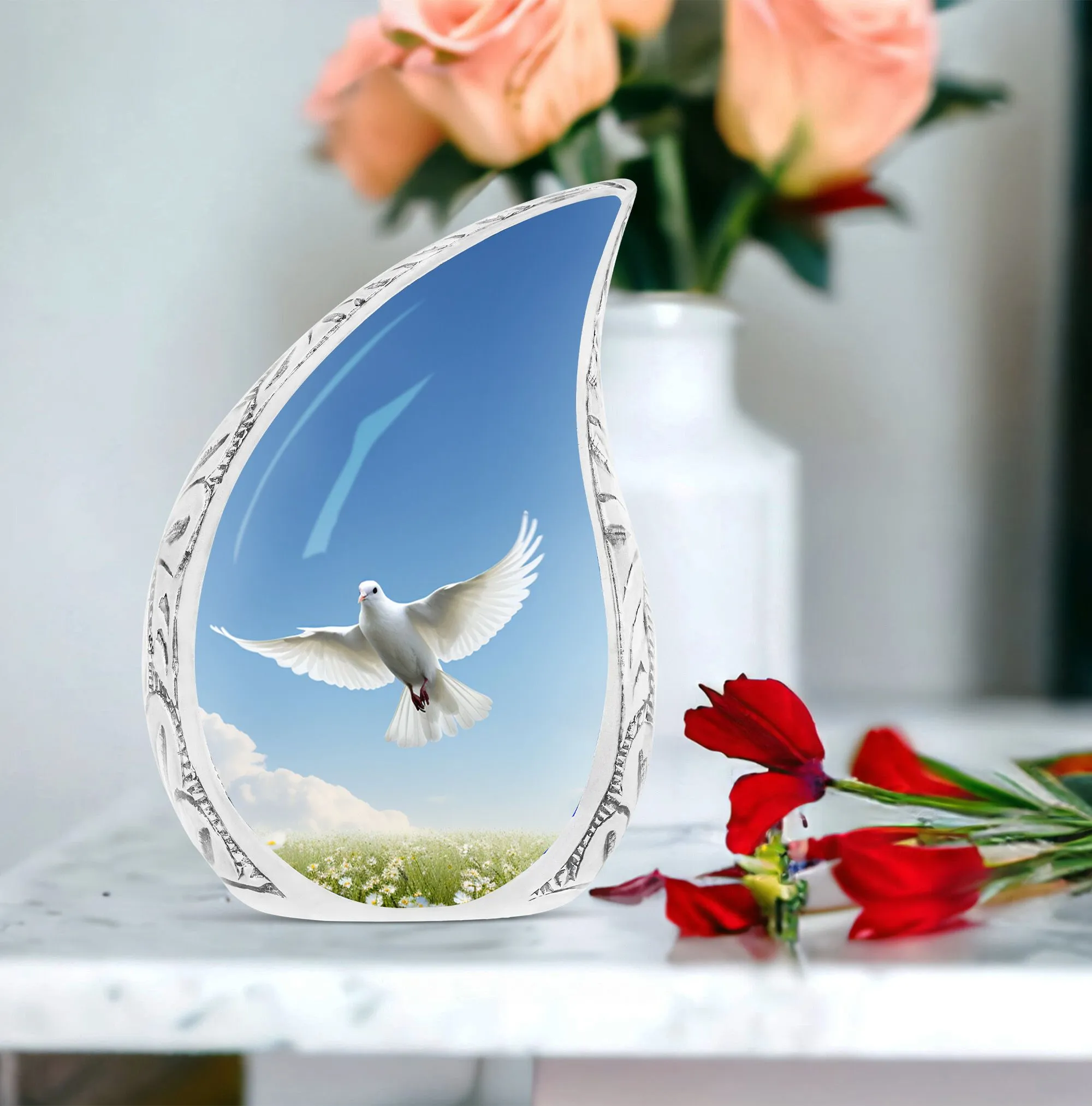 Dove Sanctuary: Elegant Adult Cremation Urn For Cherished Memories