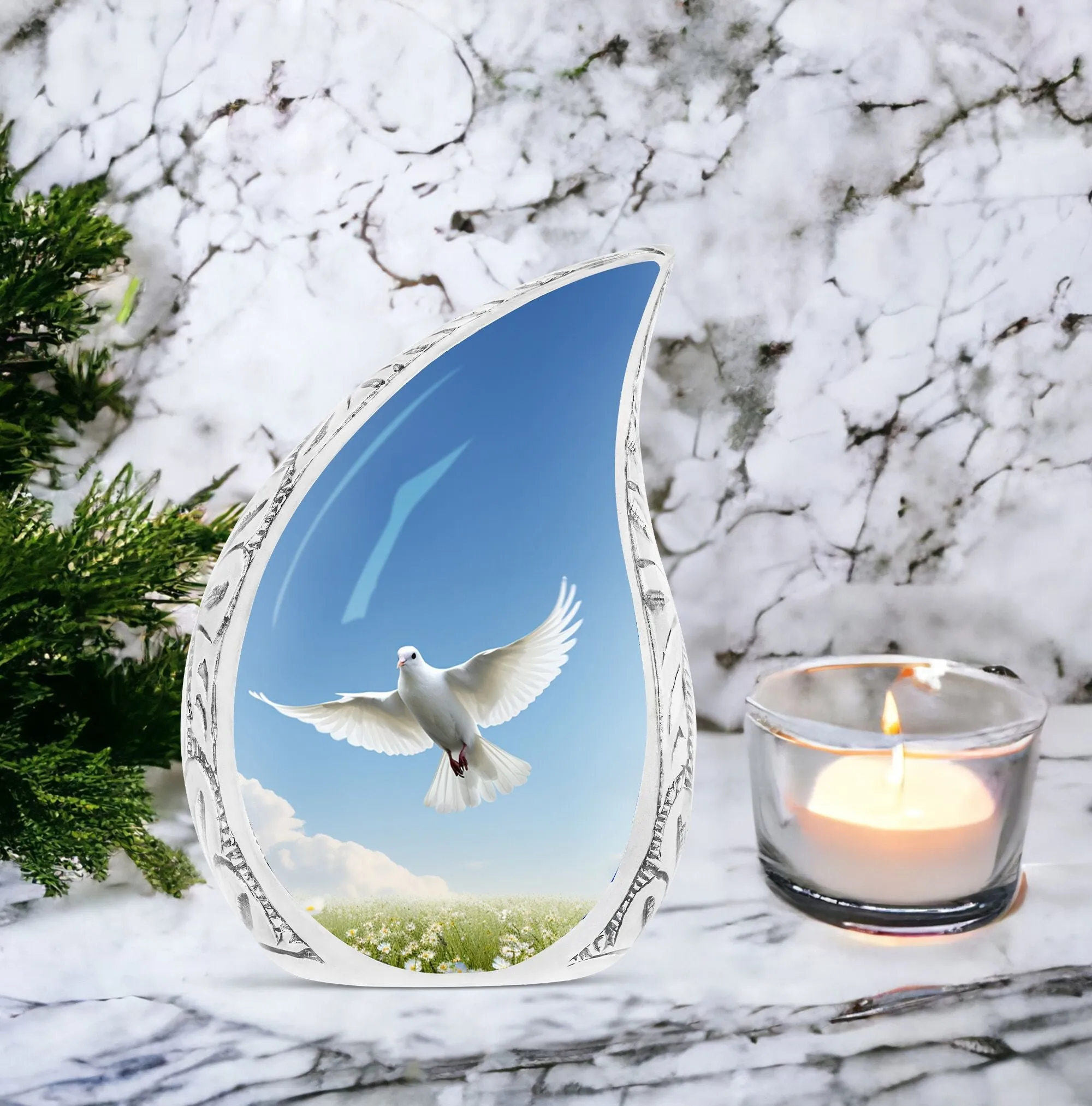 Dove Sanctuary: Elegant Adult Cremation Urn For Cherished Memories